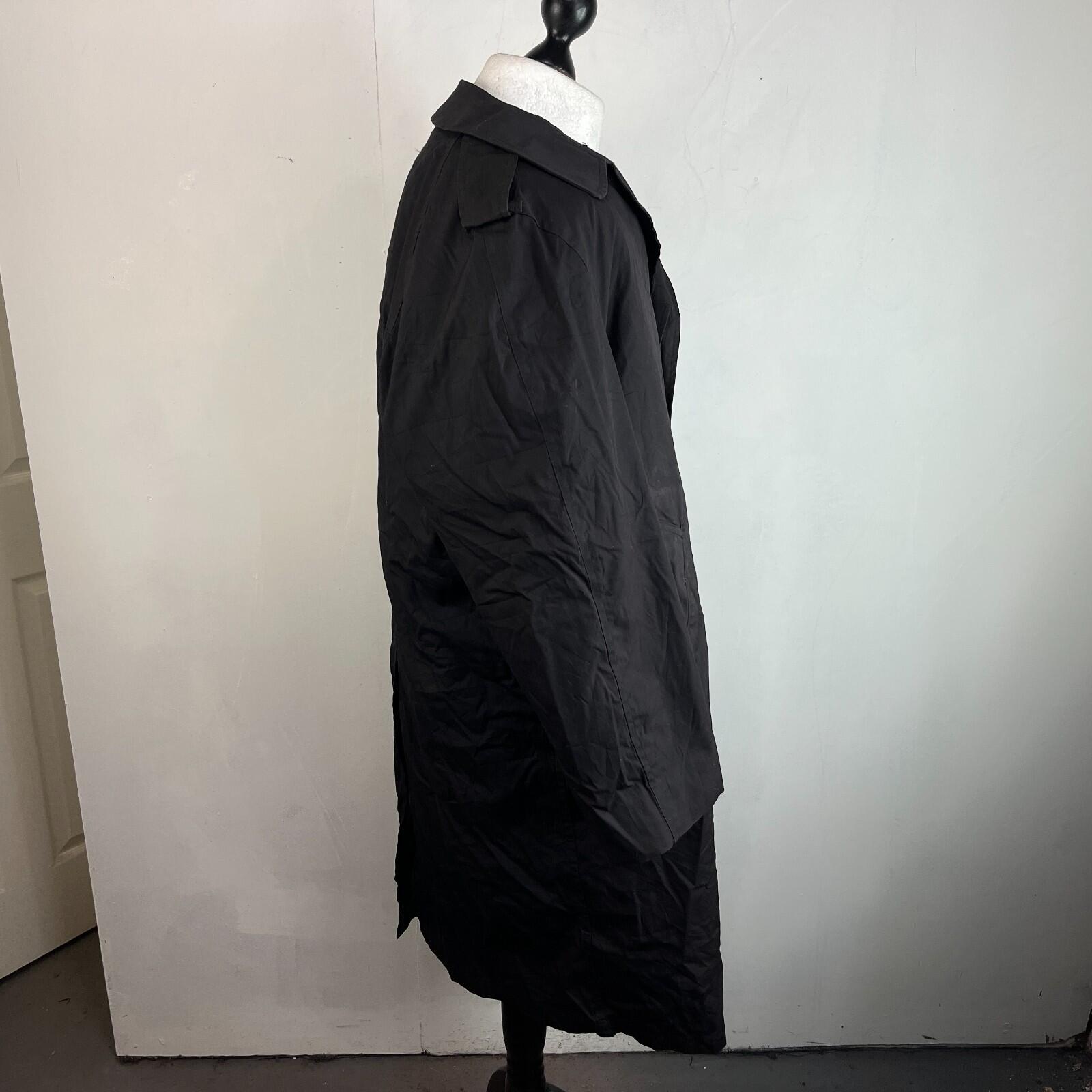 Genuine US Navy Black Trench Coat with Removable Liner size 44R Formal Military