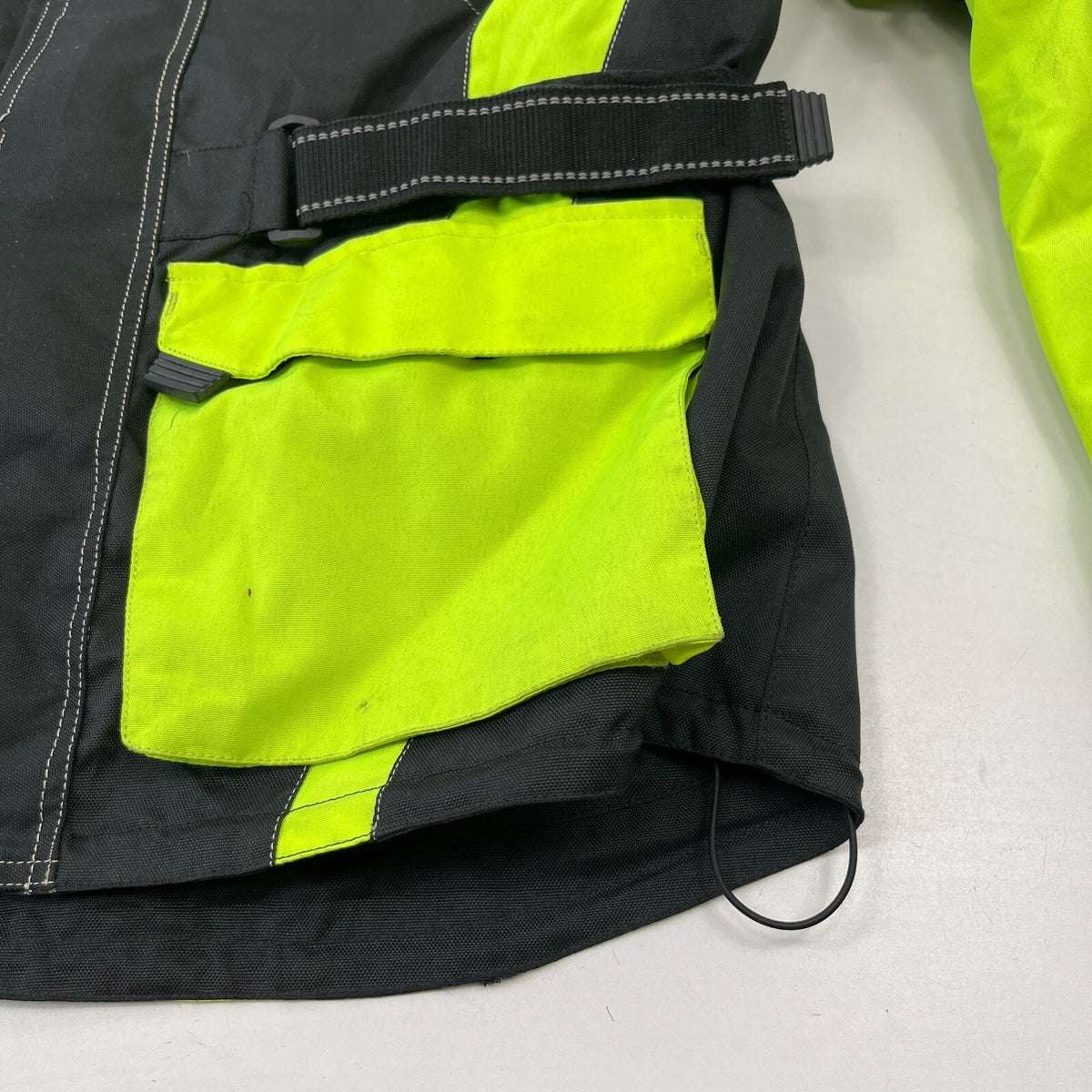 Crane Road Motorcycle Jacket Mens Black/Fluro with Removable Lining size XL