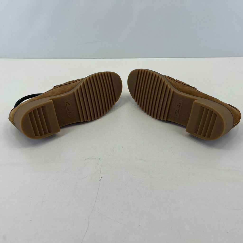 Clarks Eden Women's Suede Moccasin Shoes Tan Brown Slip On UK 6.5 EU 40 - NWOB