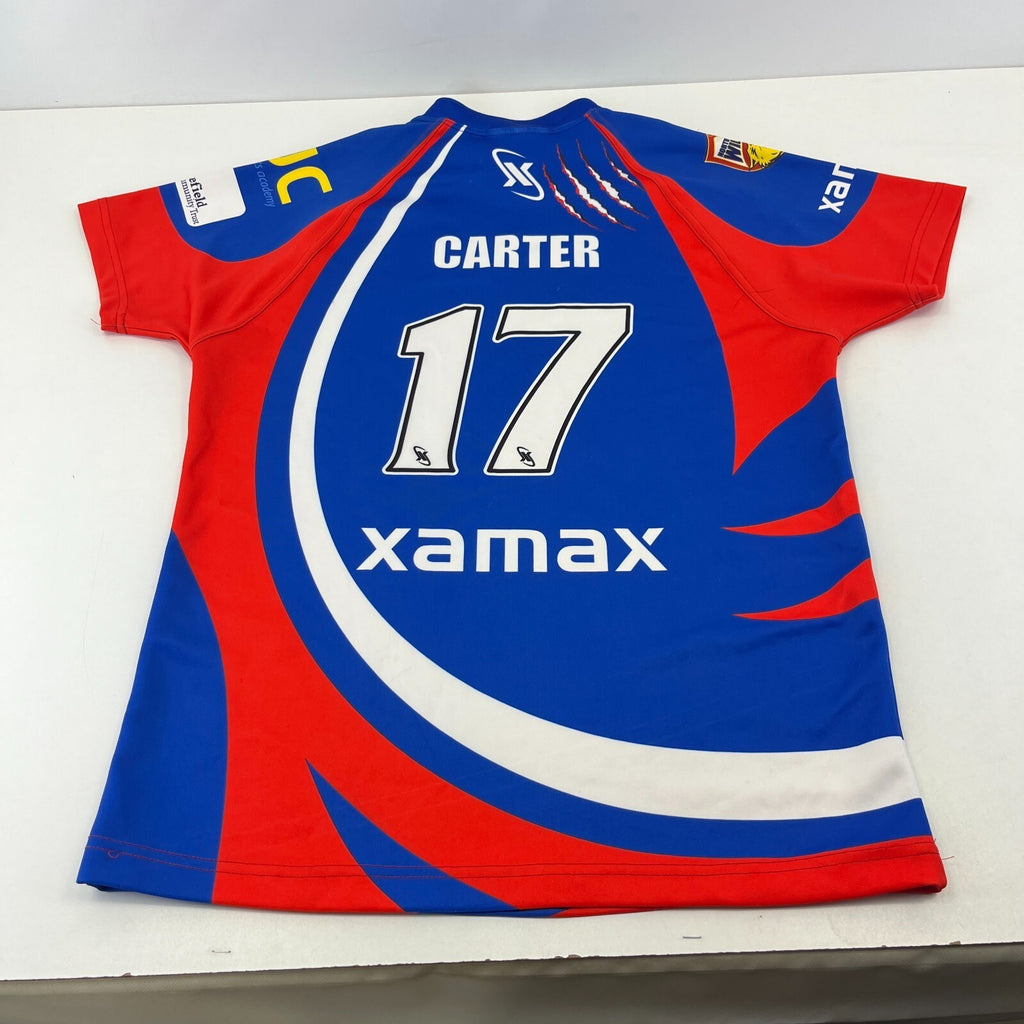 North Yorkshire Wildcats Rugby Shirt Jersey Xamax Blue/Red/White size Large