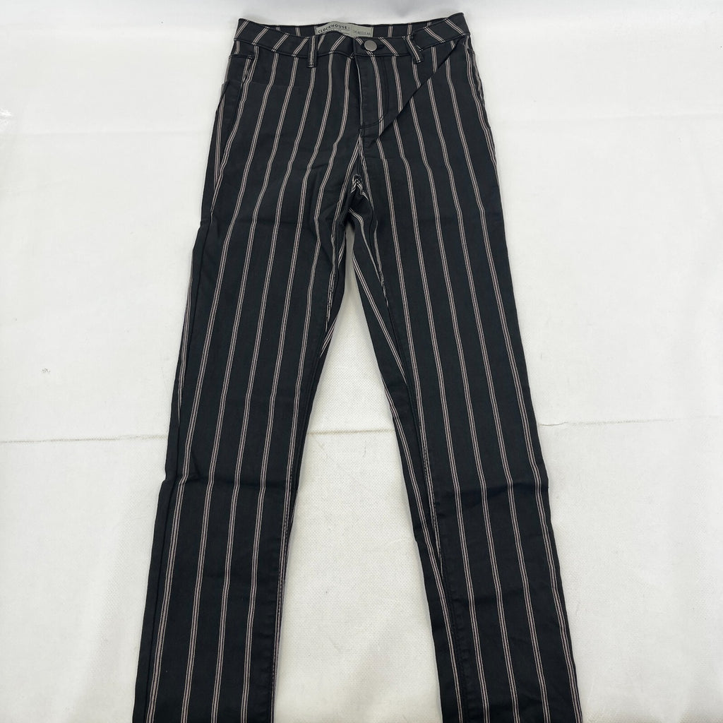 C&A Clockhouse Womens Black Striped Jeans Jegging Leg Skinny size 34R - W24" L29" NWOT