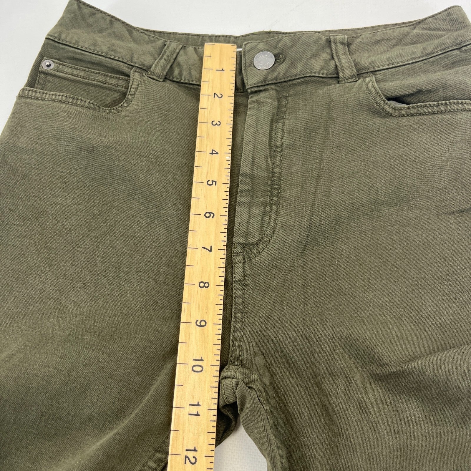 Marks & Spencer Khaki Green Super Skinny Jeans UK Women's size 10L - NWOT