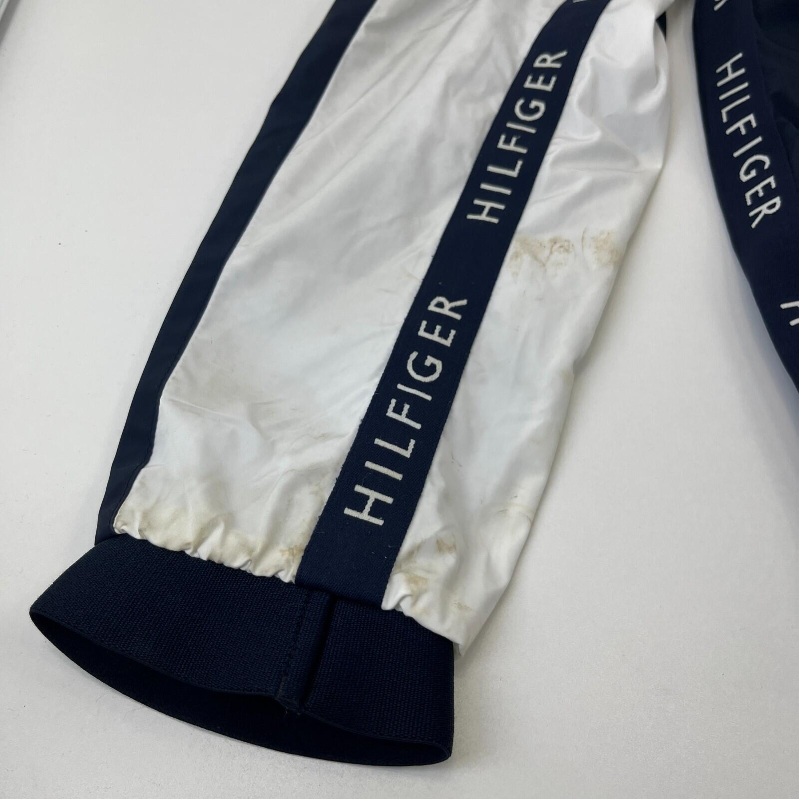 Tommy Hilfiger Waterproof Windproof Hooded Jacket Windbreaker size S Black/White