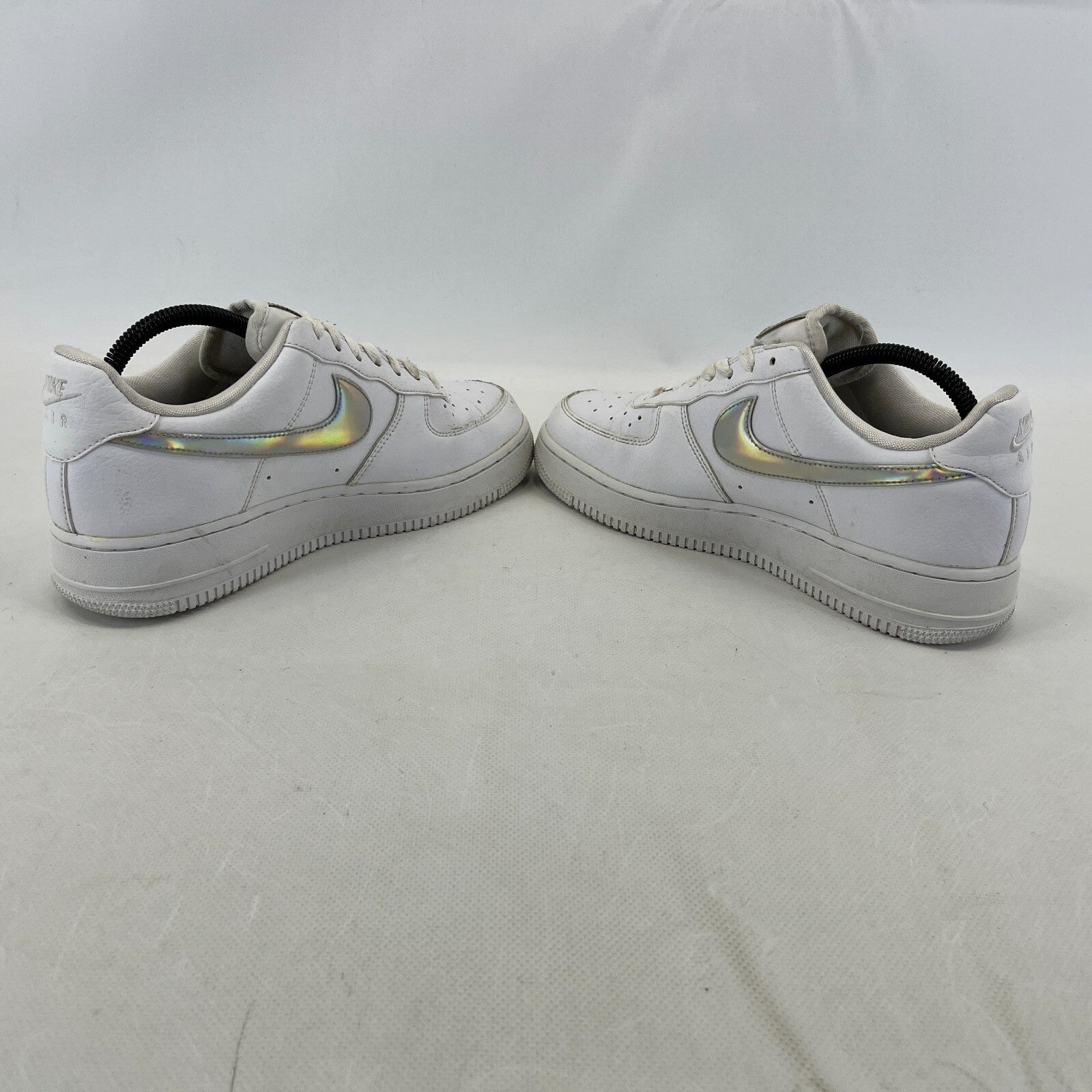Nike Air Force 1 Trainers Women’s UK size 6 White with Holographic Swoosh AF1