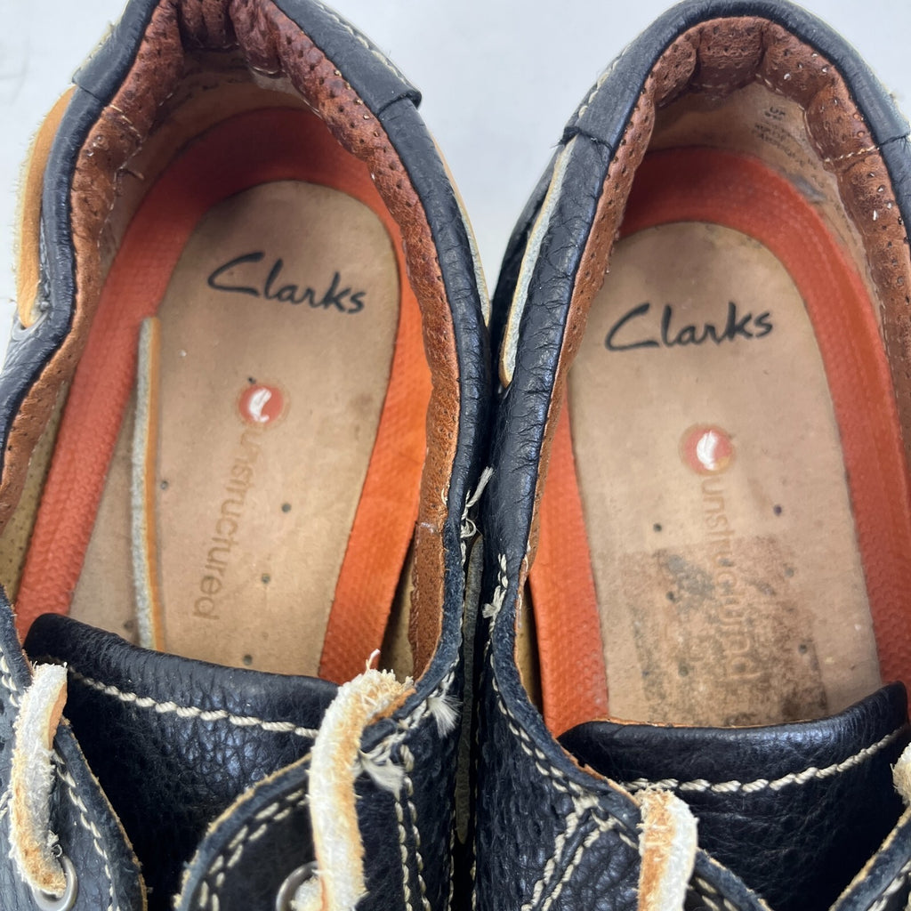 Clarks Unstructured Deck Shoes Mens Blue Soft Leather Nautical Boat UK 9.5 EU 44