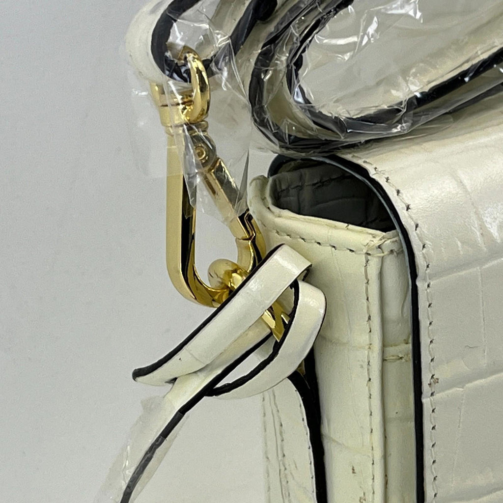 Genuine Radley Hanson Mews Handbag in White Faux Croc Small Flapover Crossbody