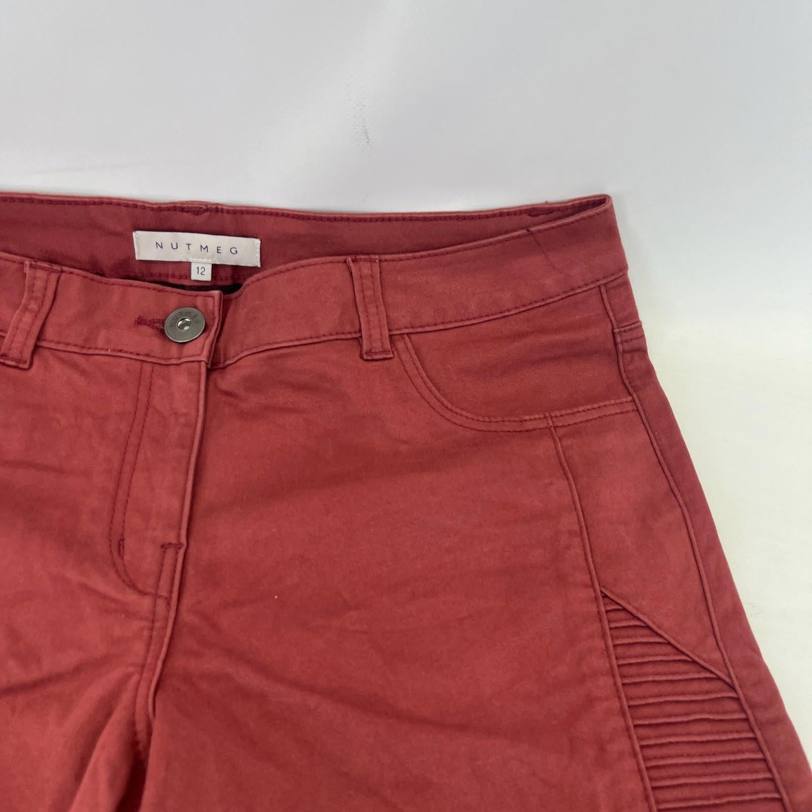Nutmeg Super Skinny Stretch Chino Jeans Terracotta Red - UK size 12 - BNWOT