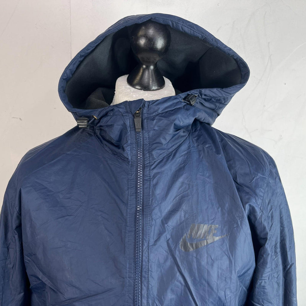 Nike Sportswear Jacket Men's size M Navy Blue Windrunner Windbreaker Hood Lined