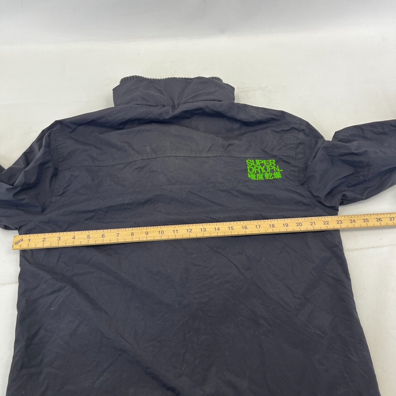 SuperDry Original Windcheater Jacket in Black/Green size XL Hooded