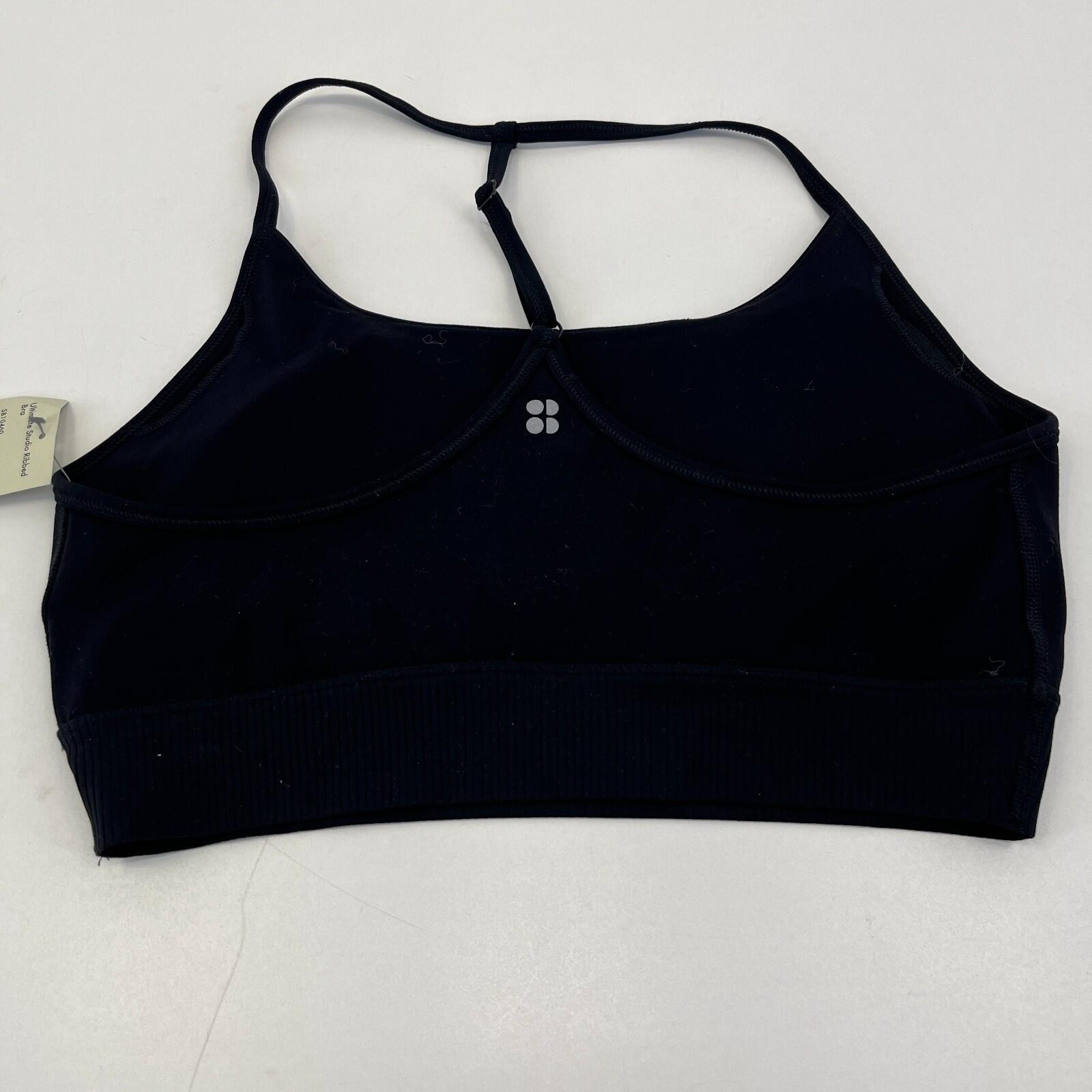 Sweaty Betty Ultimate Studio Ribbed Bra in Black size Medium