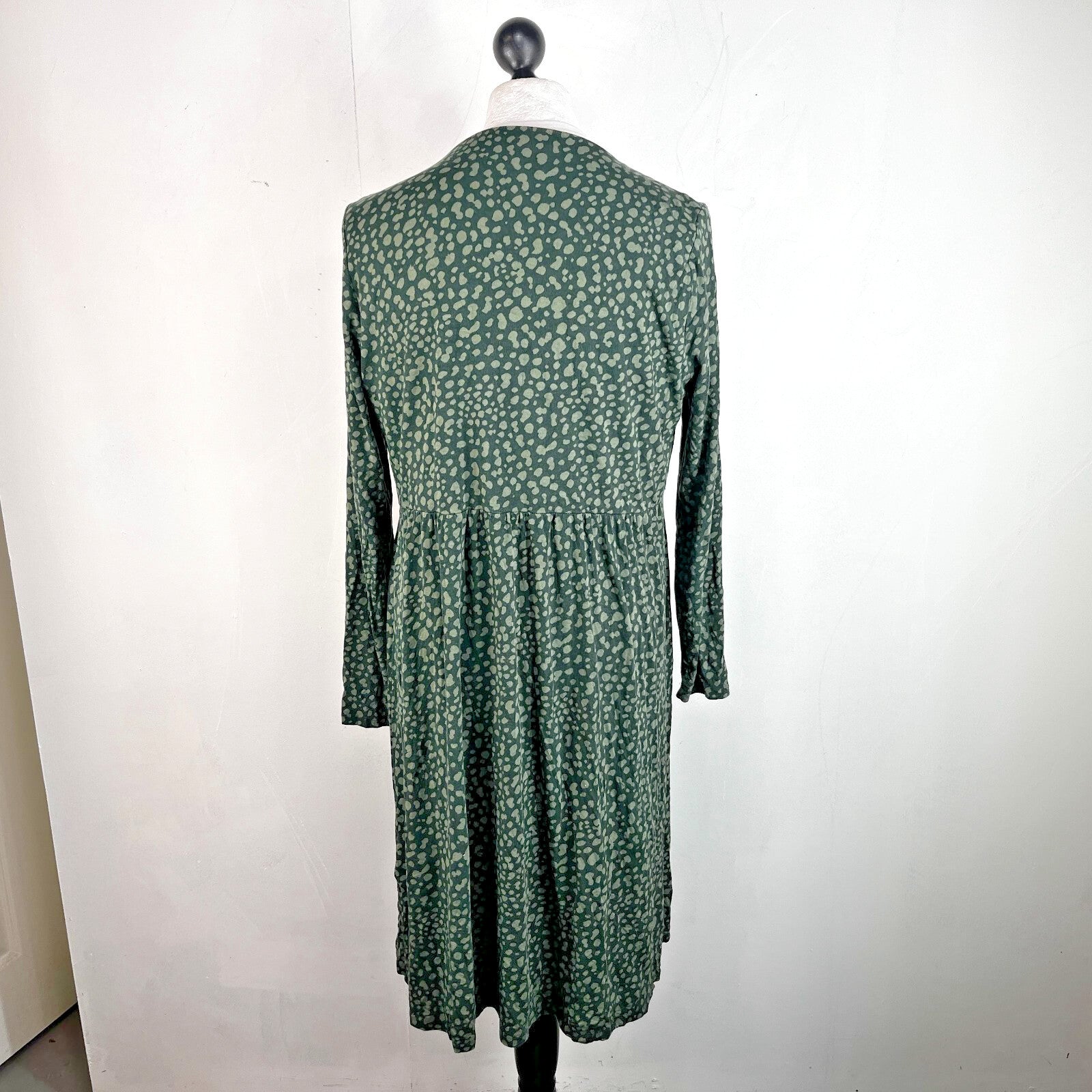 Joules Annalise Skater Dress UK size 18 Dark Green Jersey Fit & Flare Comfy