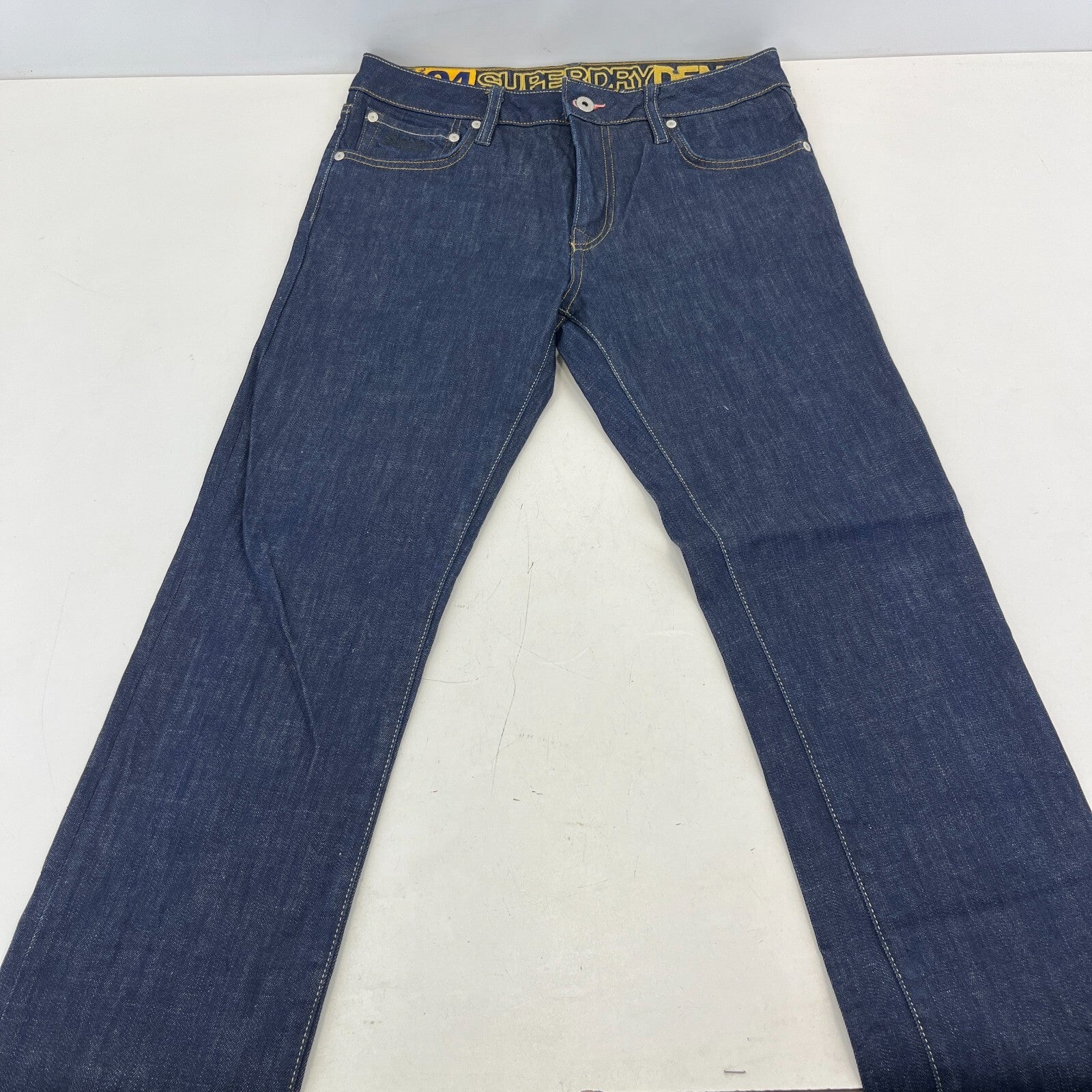 Mens SuperDry 04 Daman Straight Stretch Blue Jeans W31" L30" - New without Tags