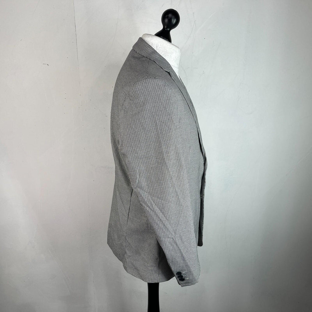 Ben Sherman Men's Black & White Houndstooth Blazer Jacket Men's size 44R