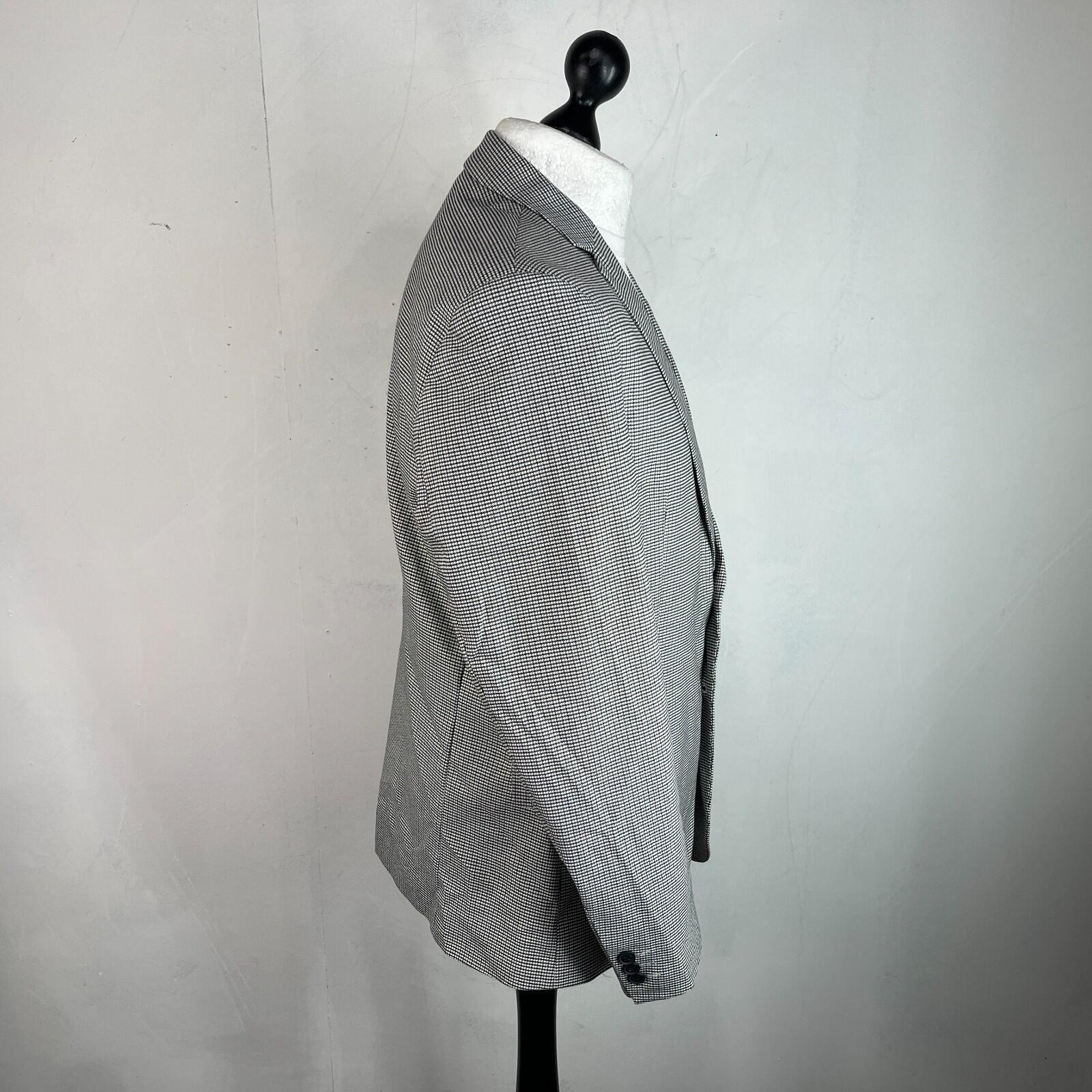 Ben Sherman Men's Black & White Houndstooth Blazer Jacket Men's size 44R