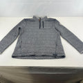 Weird Fish Men's Fleece Pullover size Large Grey 1/4 Zip Herringbone