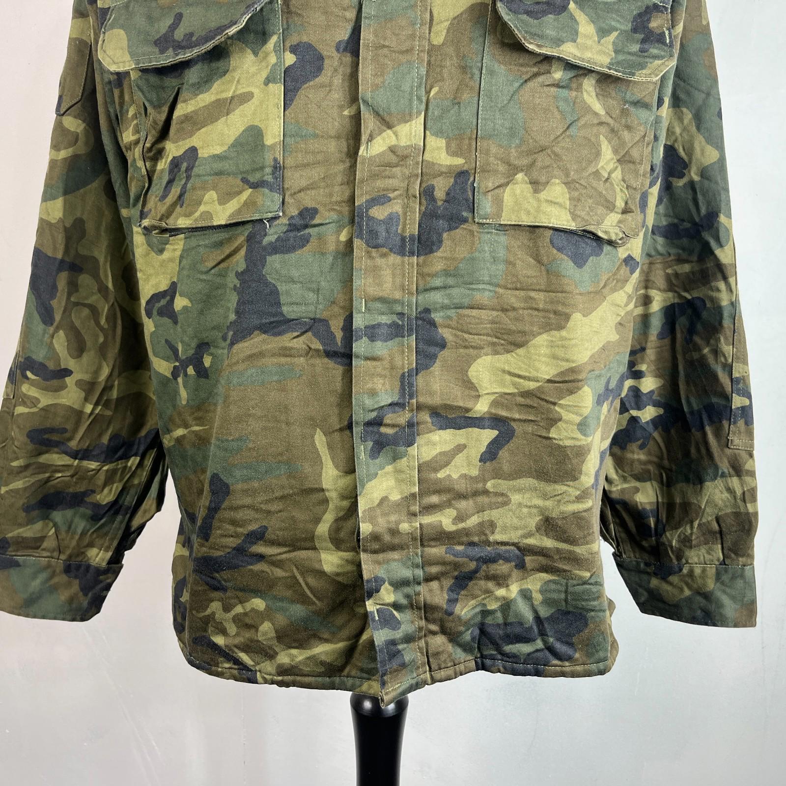 Spanish Military Army Issue Thermal Combat Jacket Woodland Camouflage size L