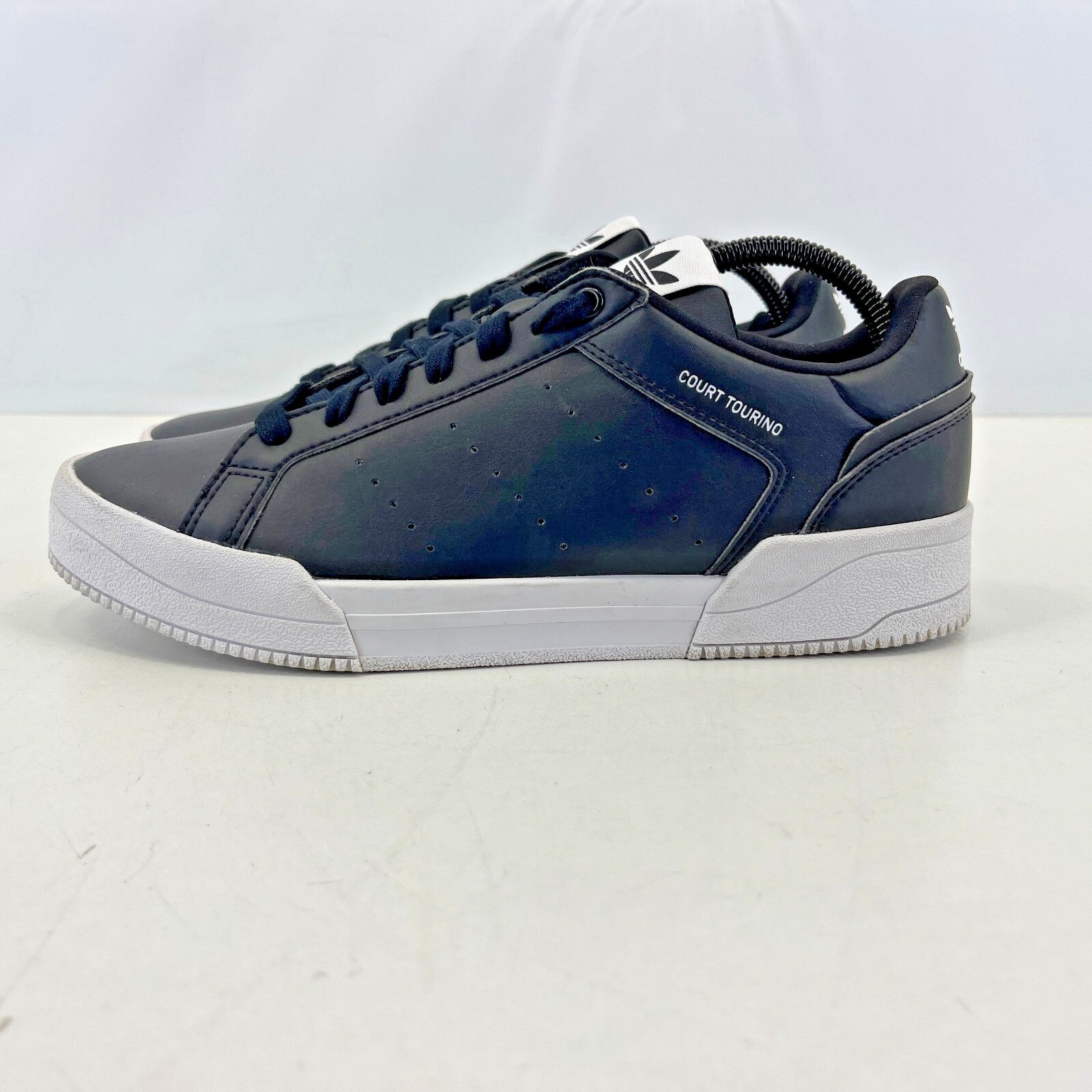 Adidas Court Tourino Trainers Black on White size UK 7 - EU 40 2/3