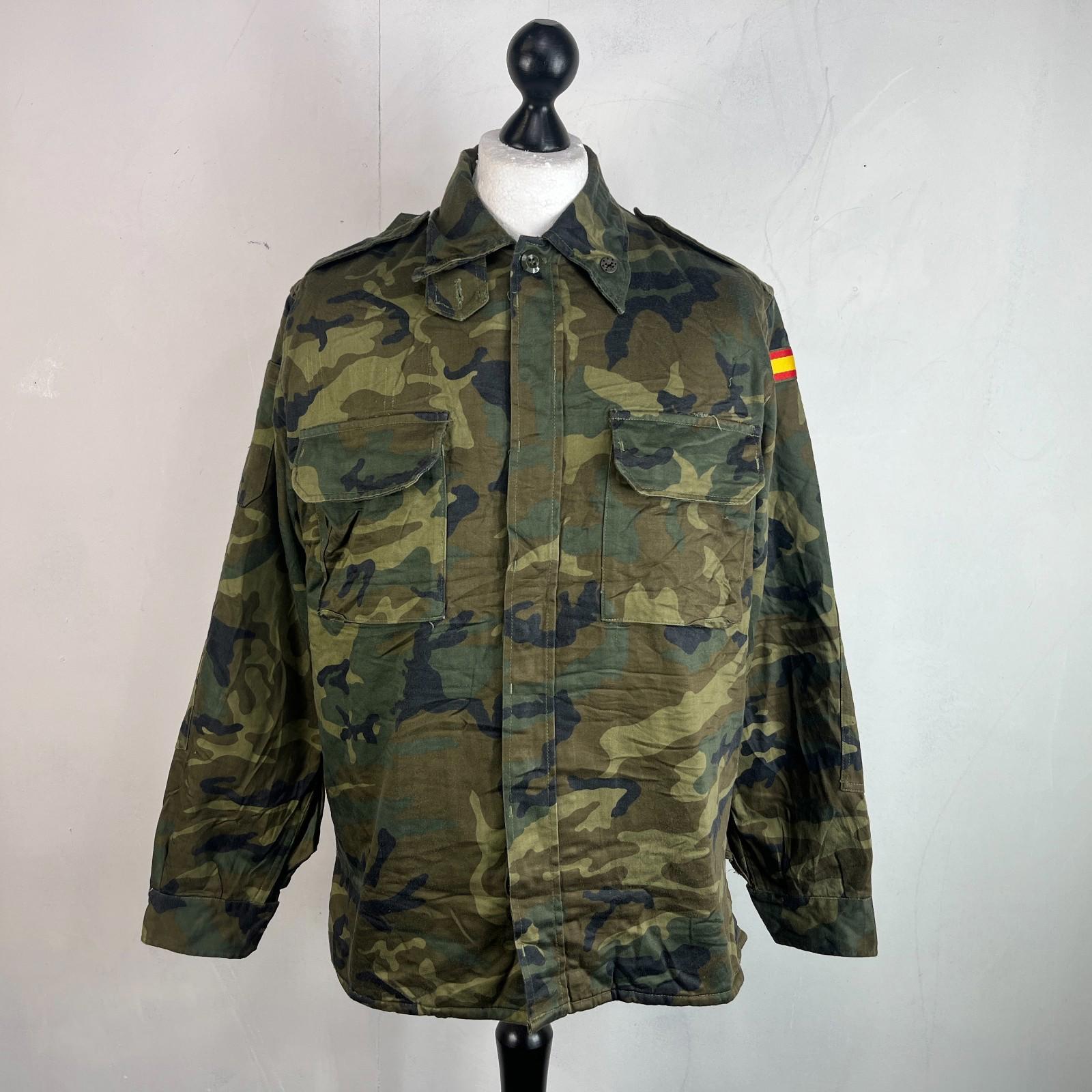 Spanish Military Army Issue Thermal Combat Jacket Woodland Camouflage size L