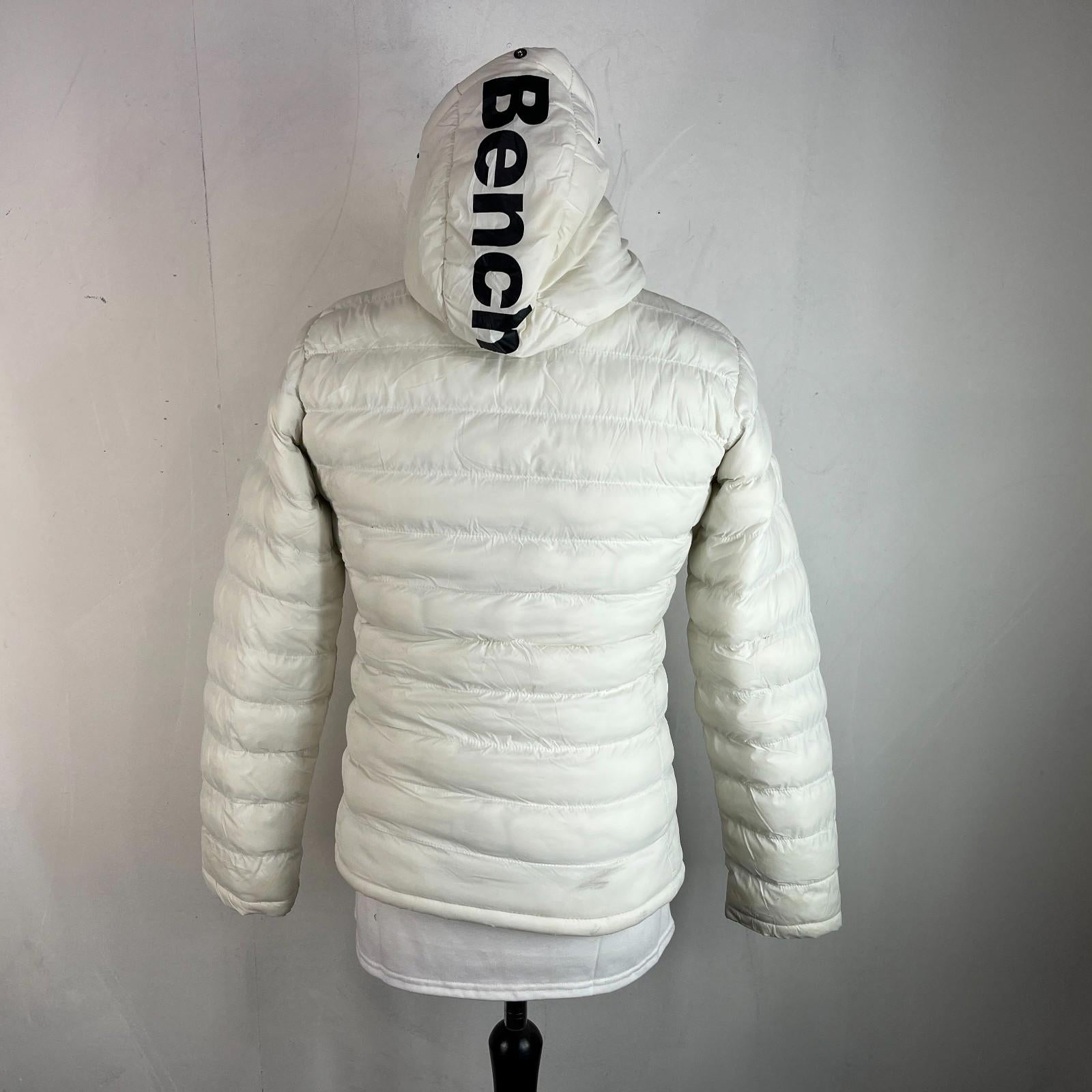 Bench White Quilted Puffer Jacket Women's size 12 (medium) Style Ludlow3