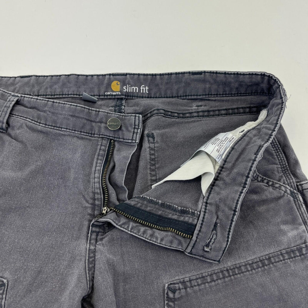 Carhartt Women’s Straight Stretch Workwear Jeans in Grey size 14 - Leg 30"
