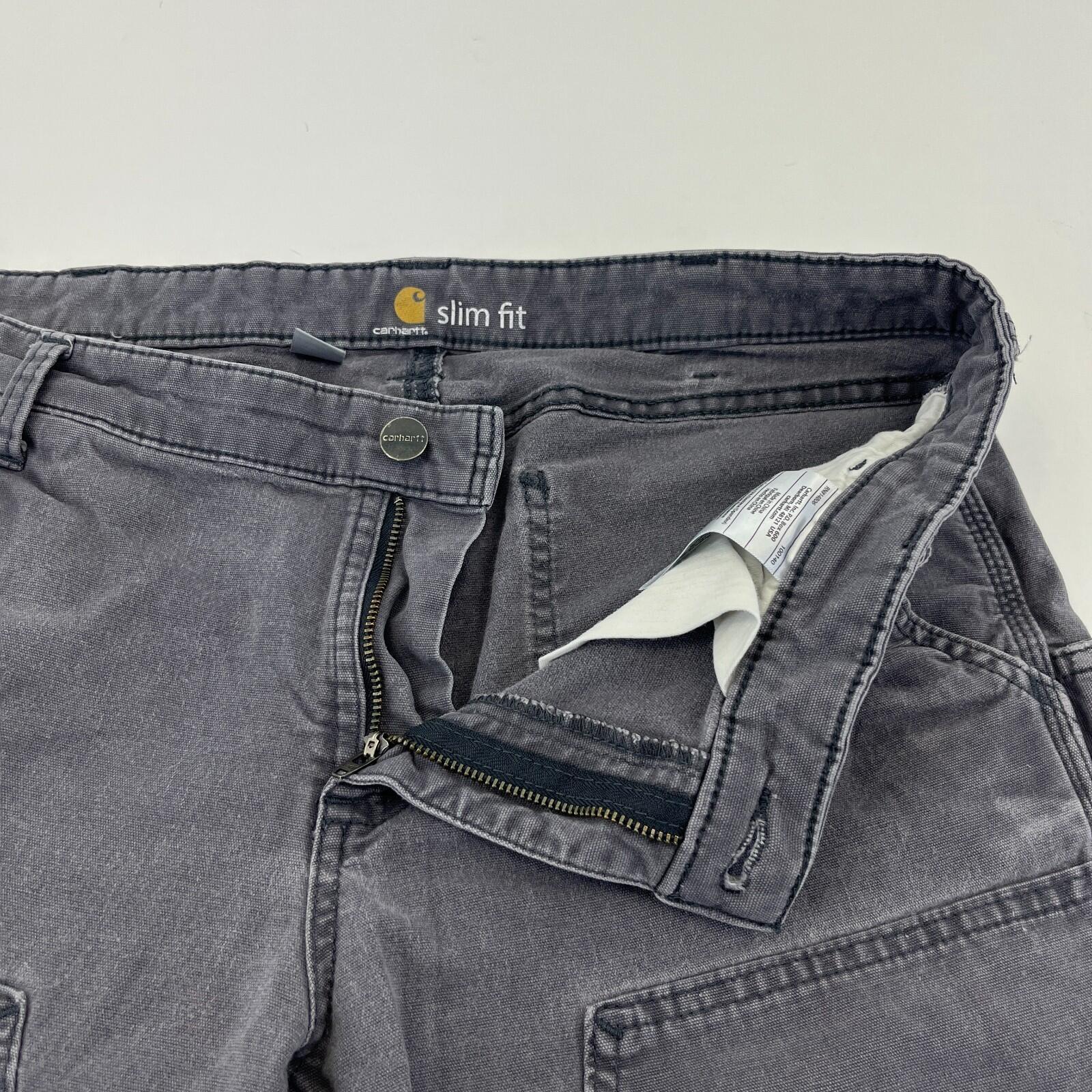 Carhartt Women’s Straight Stretch Workwear Jeans in Grey size 14 - Leg 30"
