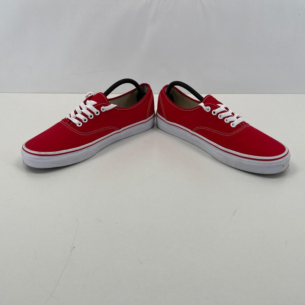 Vans Authentic Lo Skate Trainers Shoes Red Men's size UK 9.5 / EU 44 - Near Mint