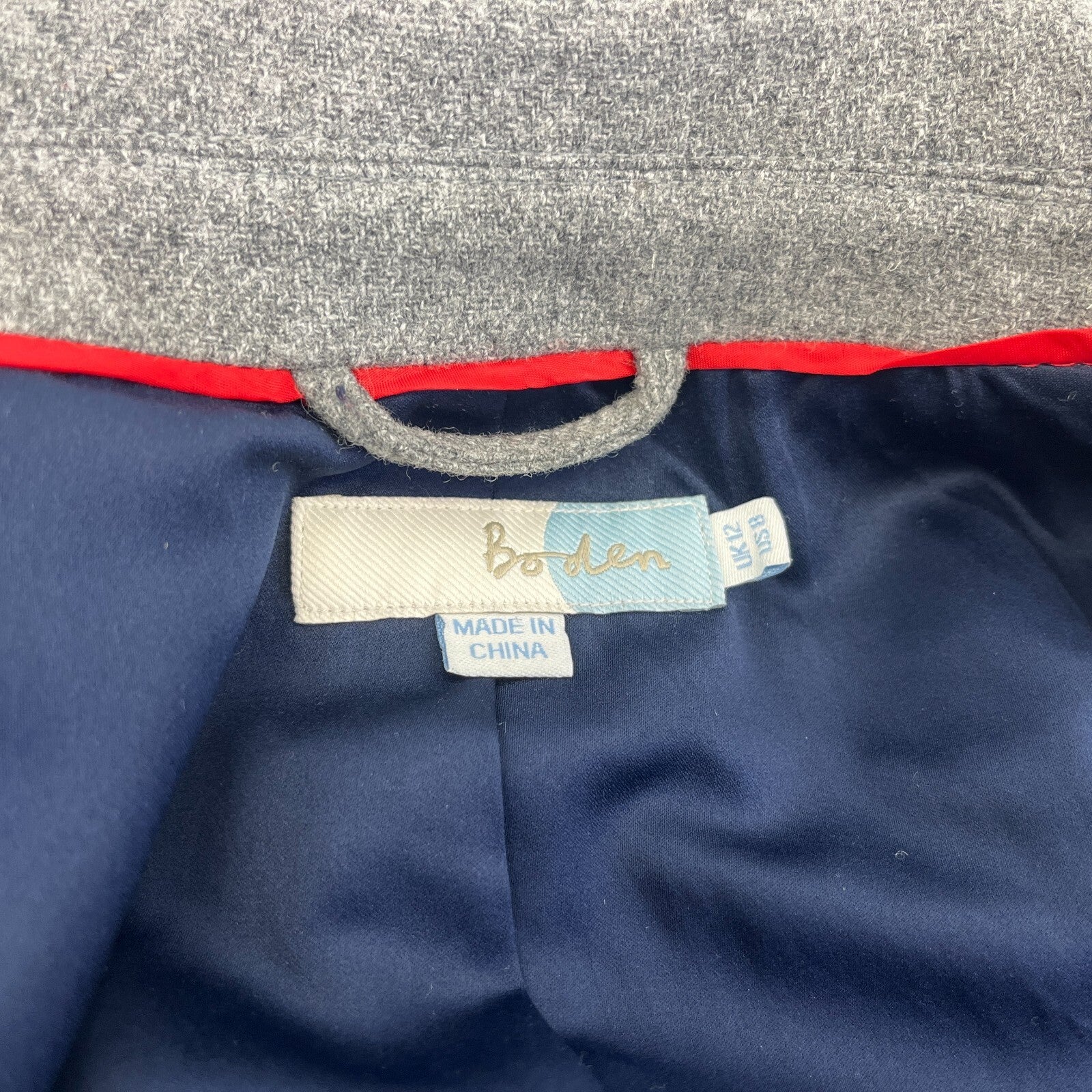Boden Women's Grey Blazer Jacket Wool Blend Lined UK size 12 - VGC
