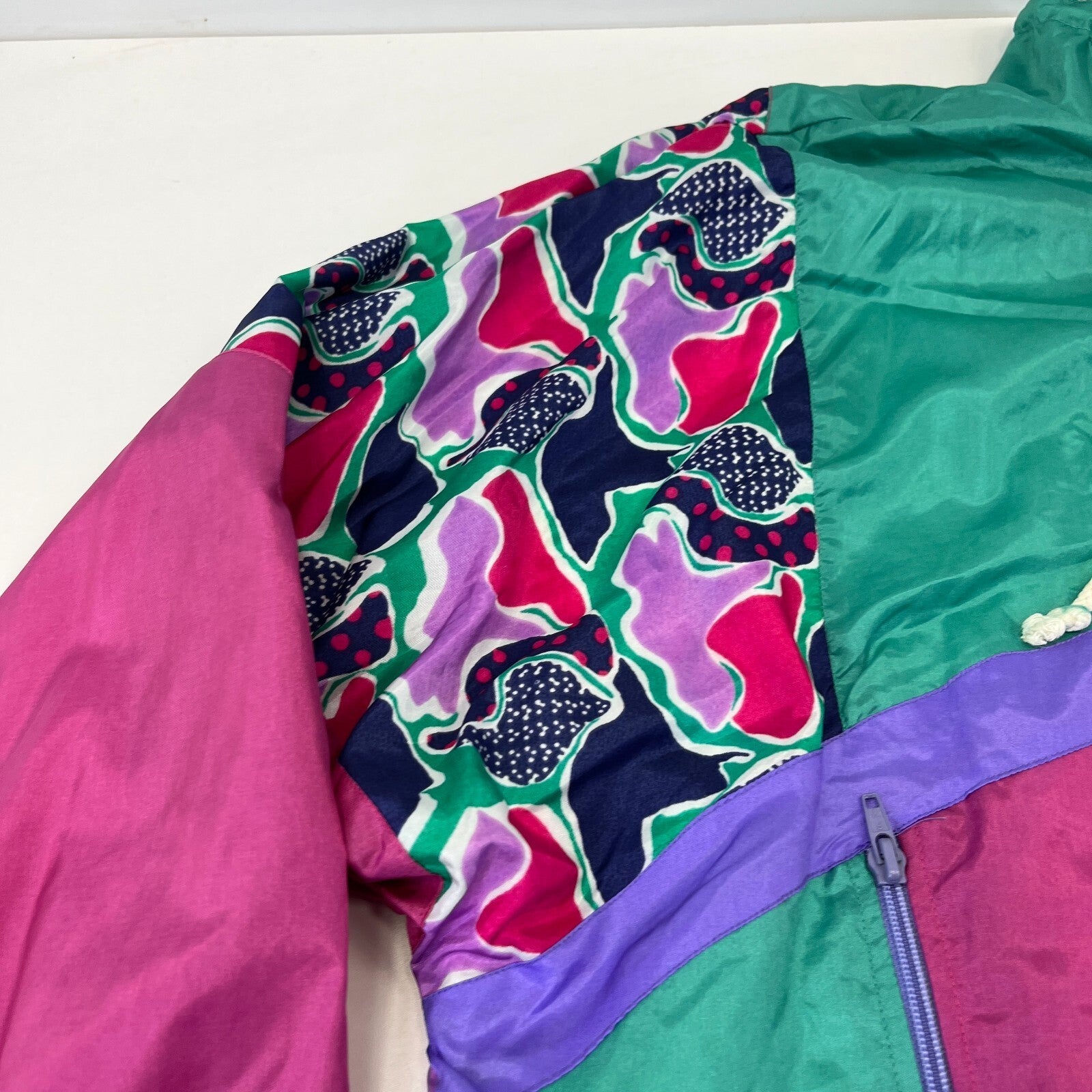 Vintage 80s Shell Suit Top Jacket Mens XL Windbreaker Rave Festival