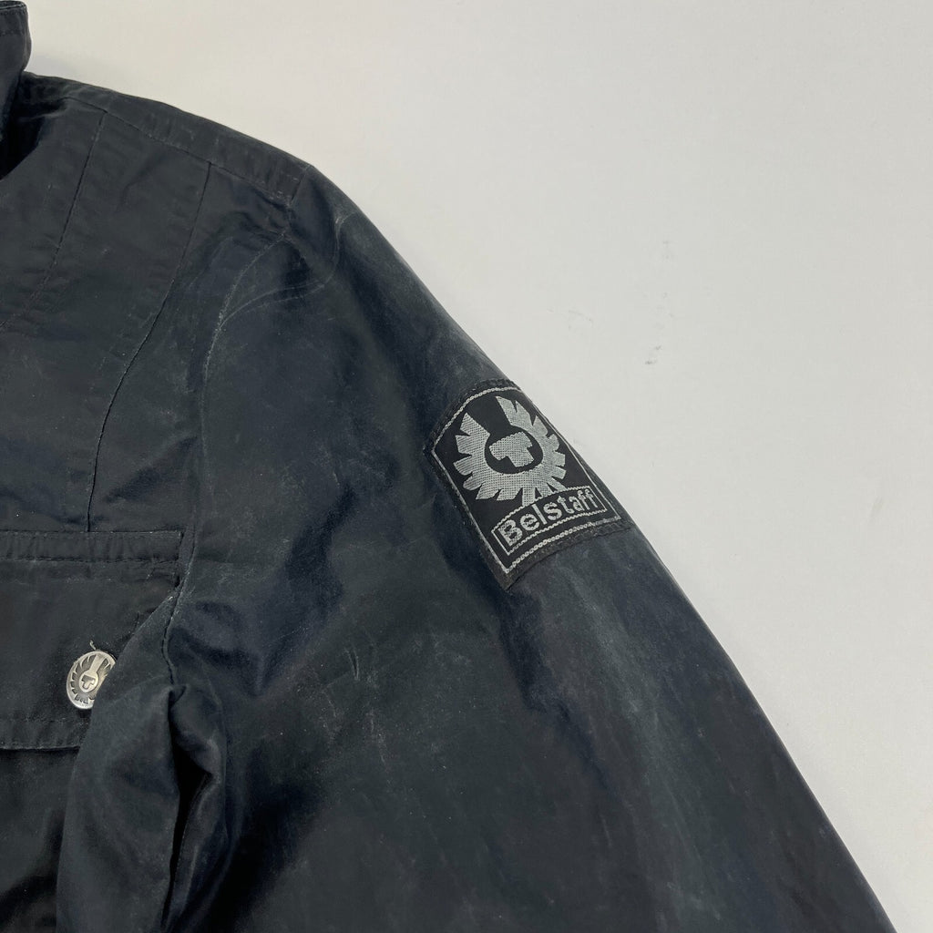 Belstaff Six Days Women's Jacket EU size 46 Black Made in Italy Waxed Motorcycle