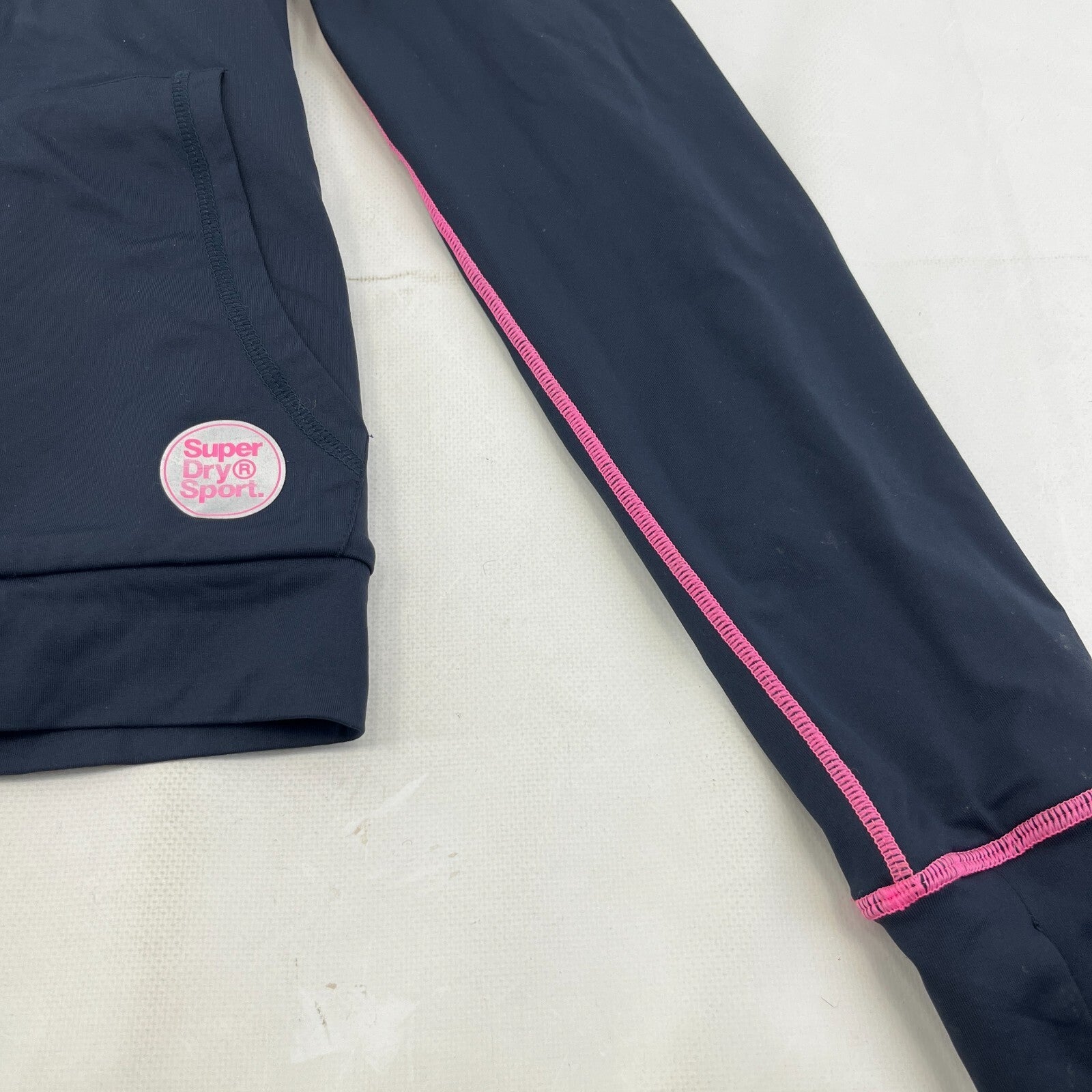Superdry Tech Softshell Fleece Lined Jacket Black & Pink size M