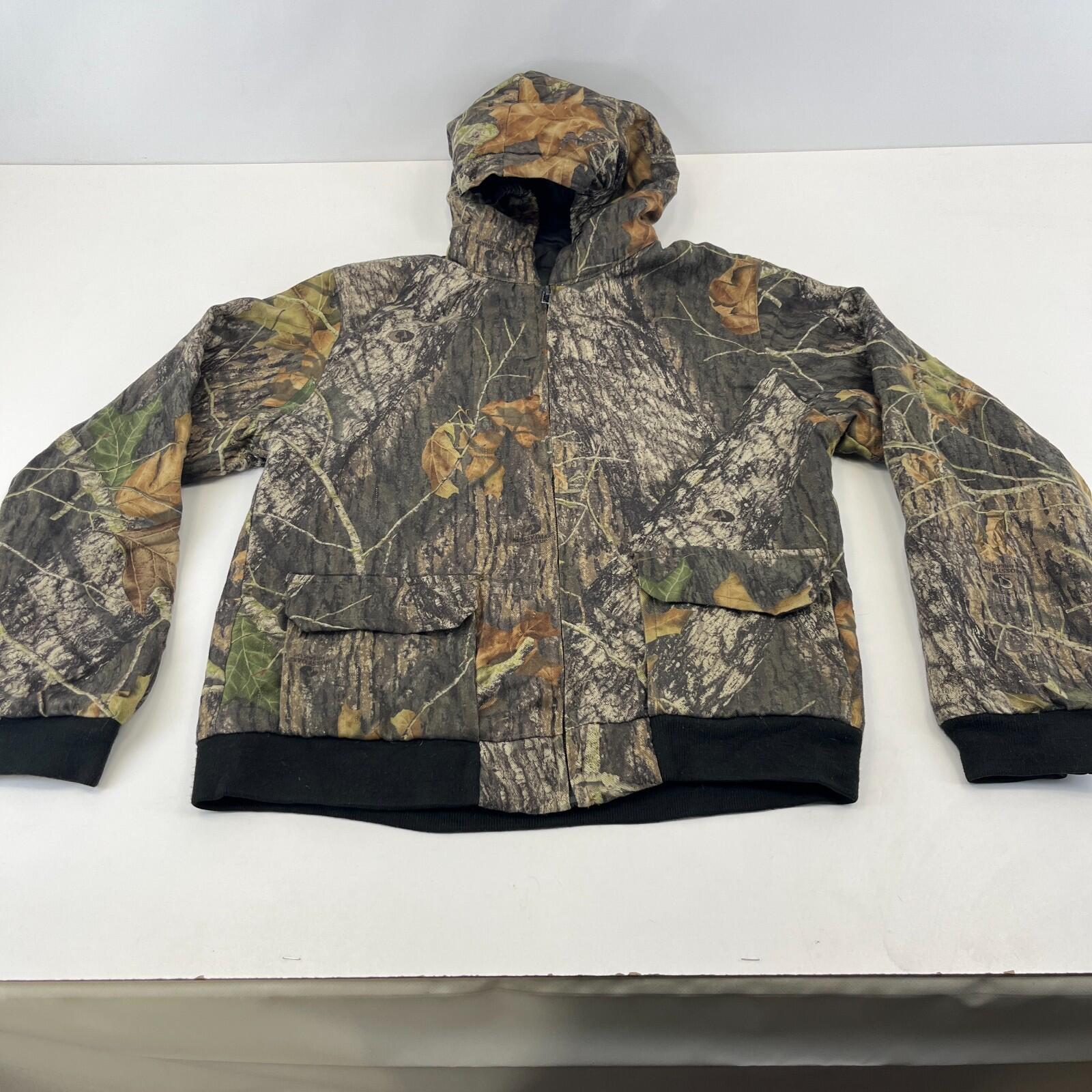 Mossy Oak Cargo Hunting Jacket Youth size 20/22 (10-12yrs) Real Tree Leaf Camo