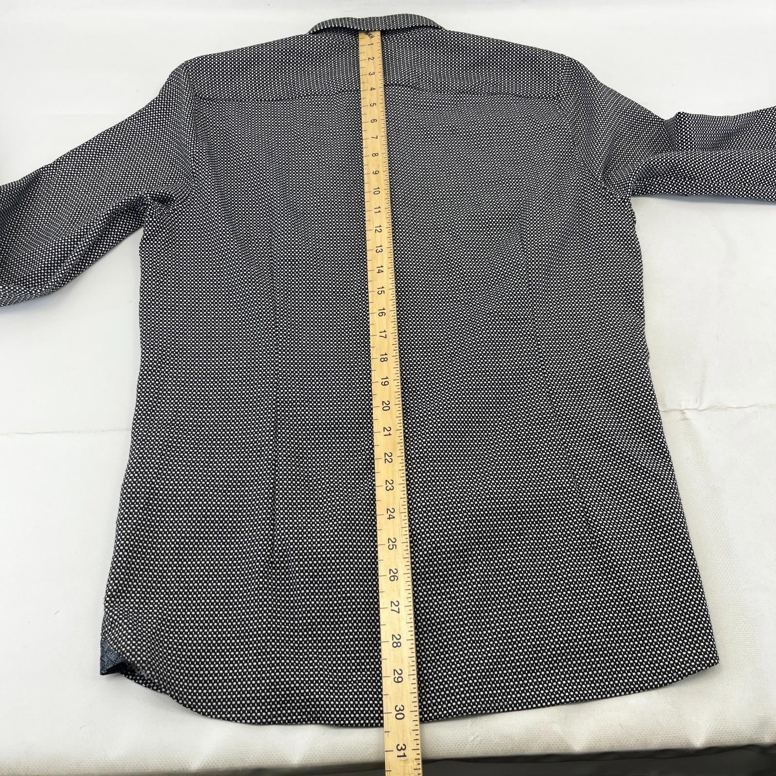 Ted Baker Men's Vintage Thick Heavy Black & White Shirt Mens Size 4