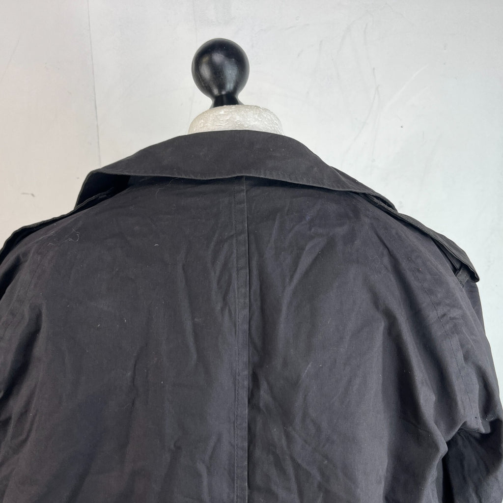 Genuine US Navy Black Trench Coat with Removable Liner size 44R Formal Military