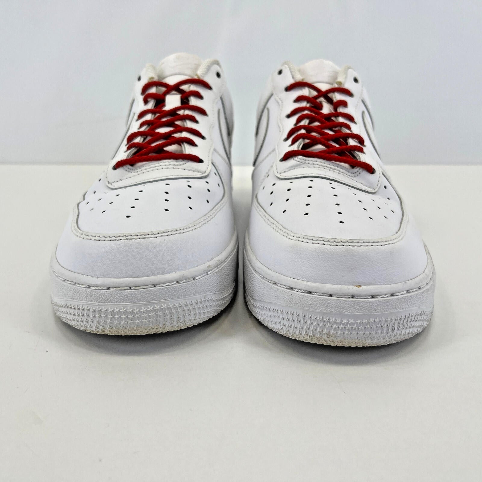 Nike Air Force 1  Trainers in White Leather UK size 11 / EU 46