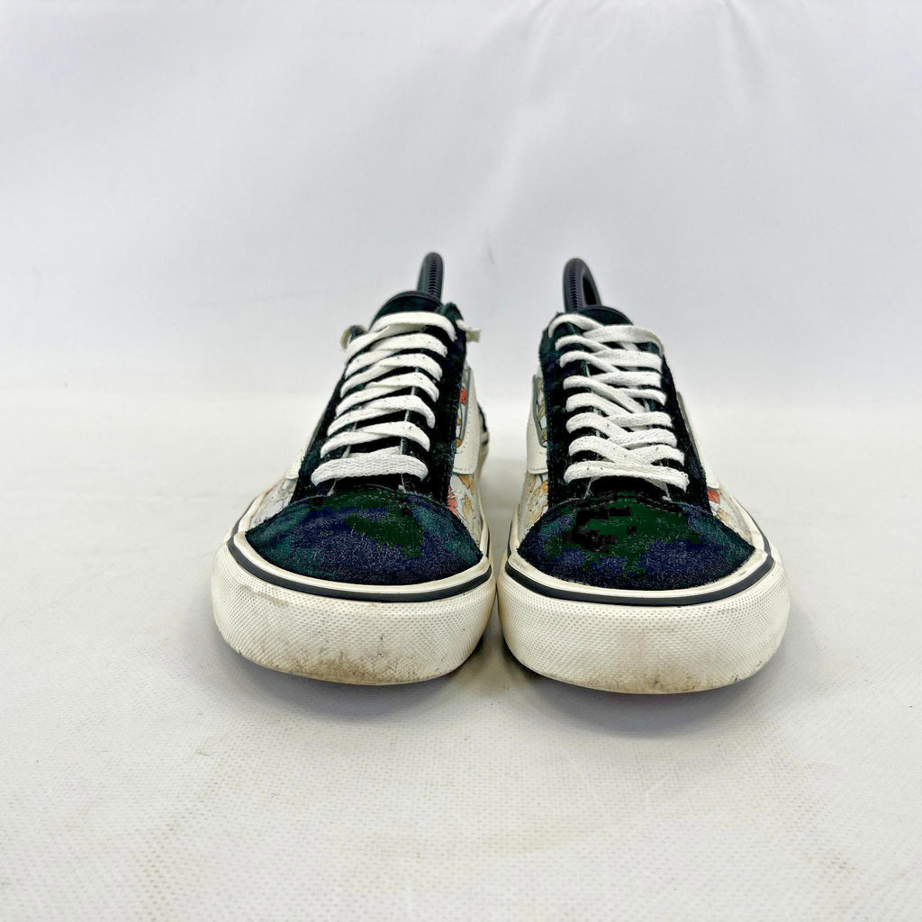Vans Off the Wall Trainers Floral & Suede Low Top Skate Sneaker UK size 5.5