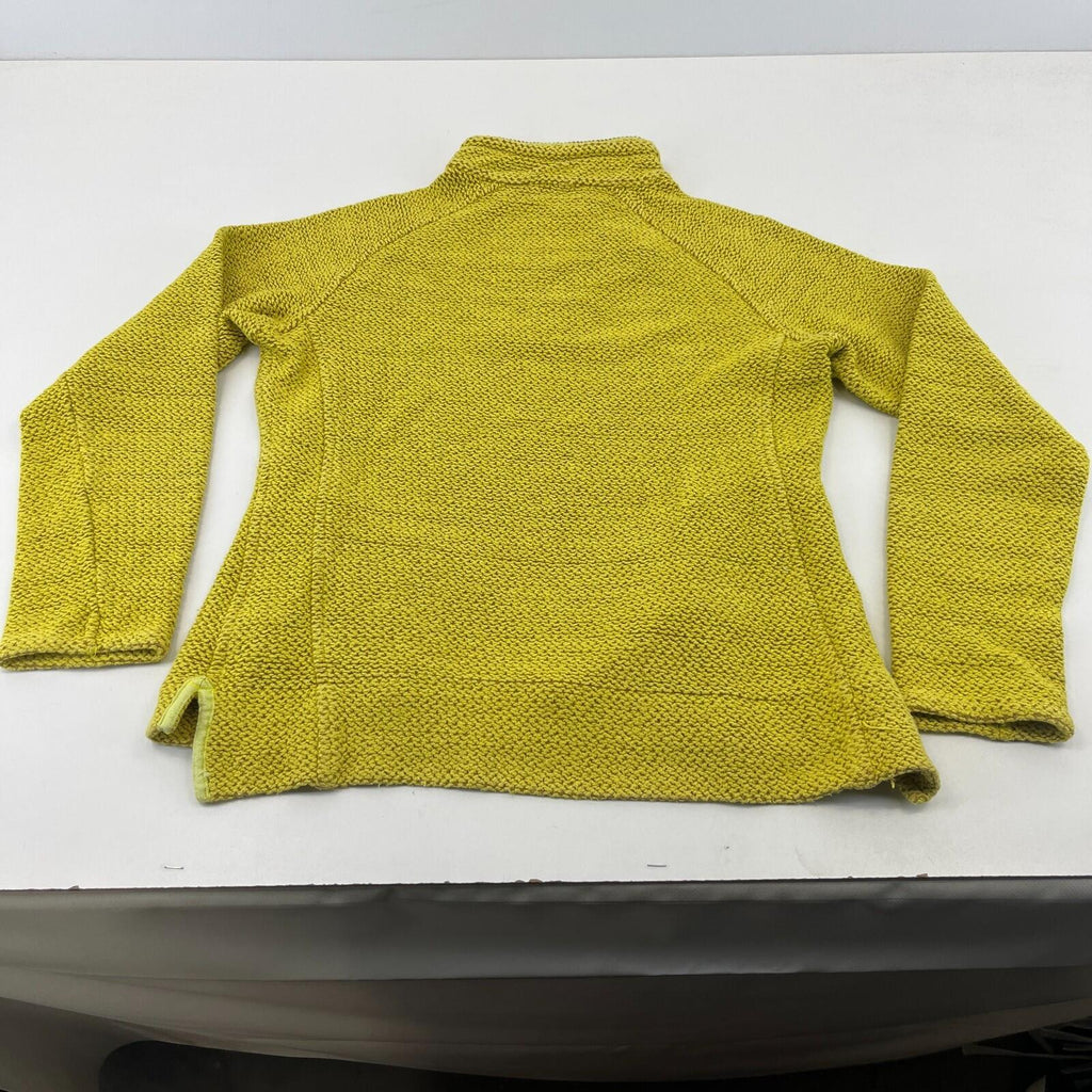 Weird Fish Macaroni 1/4 Zip Knit Pullover Jacket Mustard Yellow UK 10 Textured