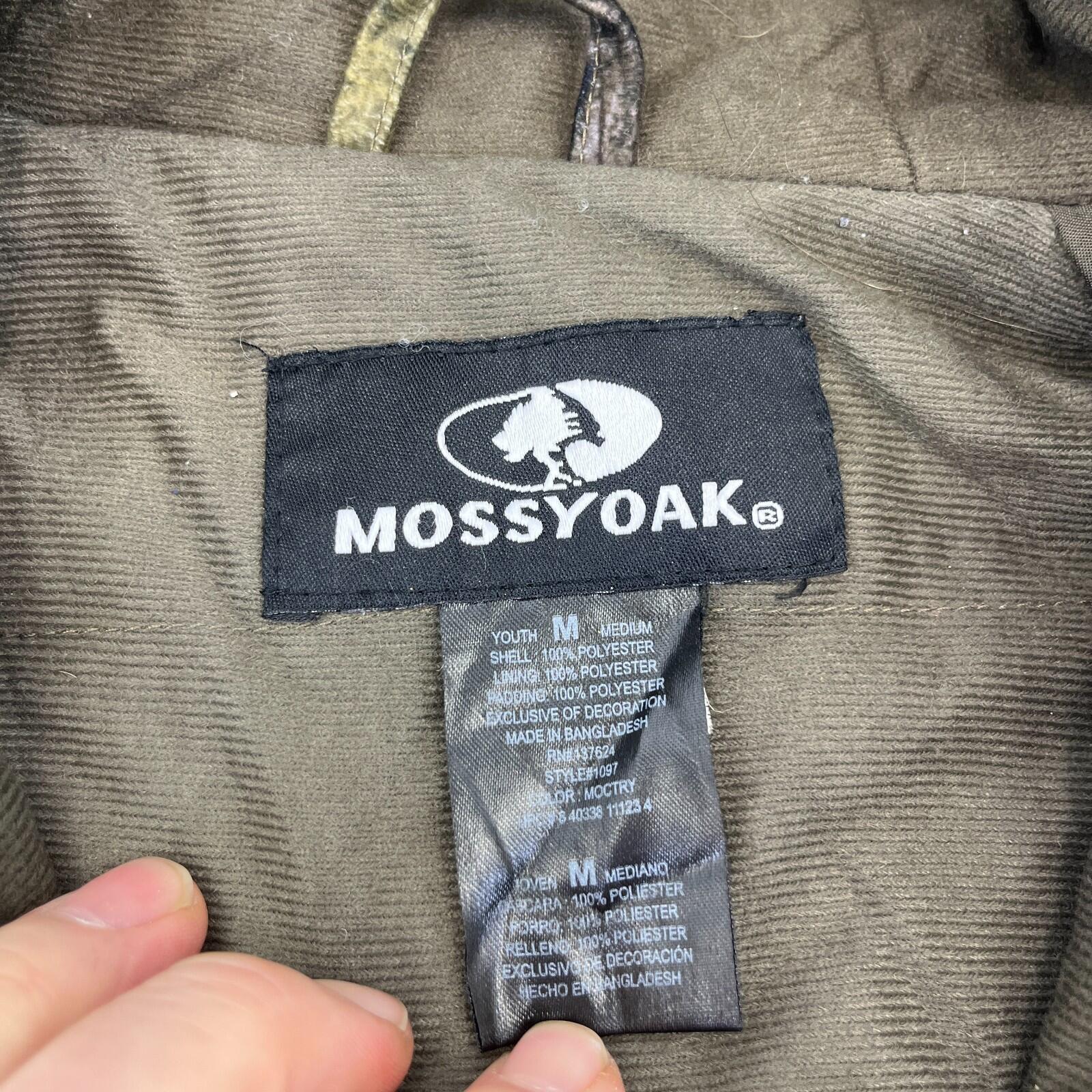 Mossy Oak Cargo Hunting Jacket Youth size Medium Real Tree Leaf Camo