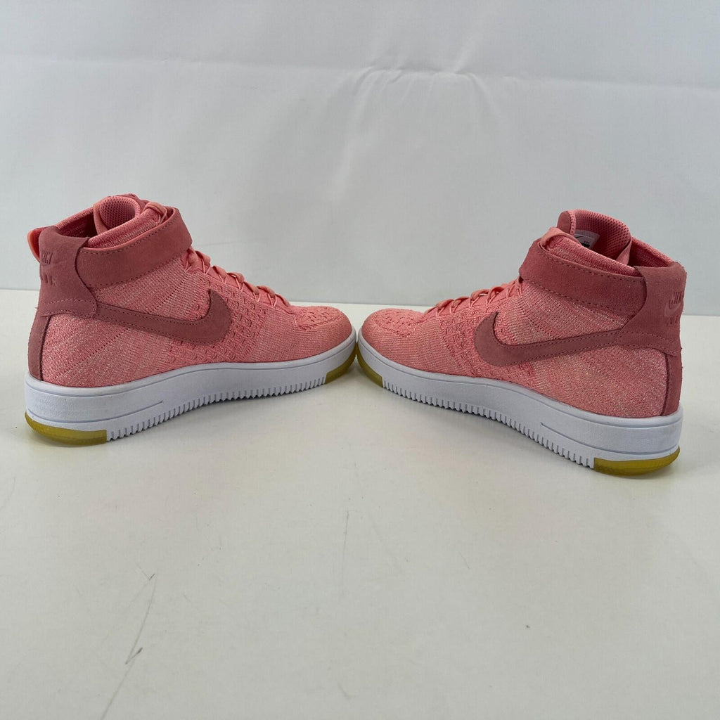 Nike Air Force One 1 Flyknit Hi Top in Salmon Pink size UK 6 EU 40 - 818018-802