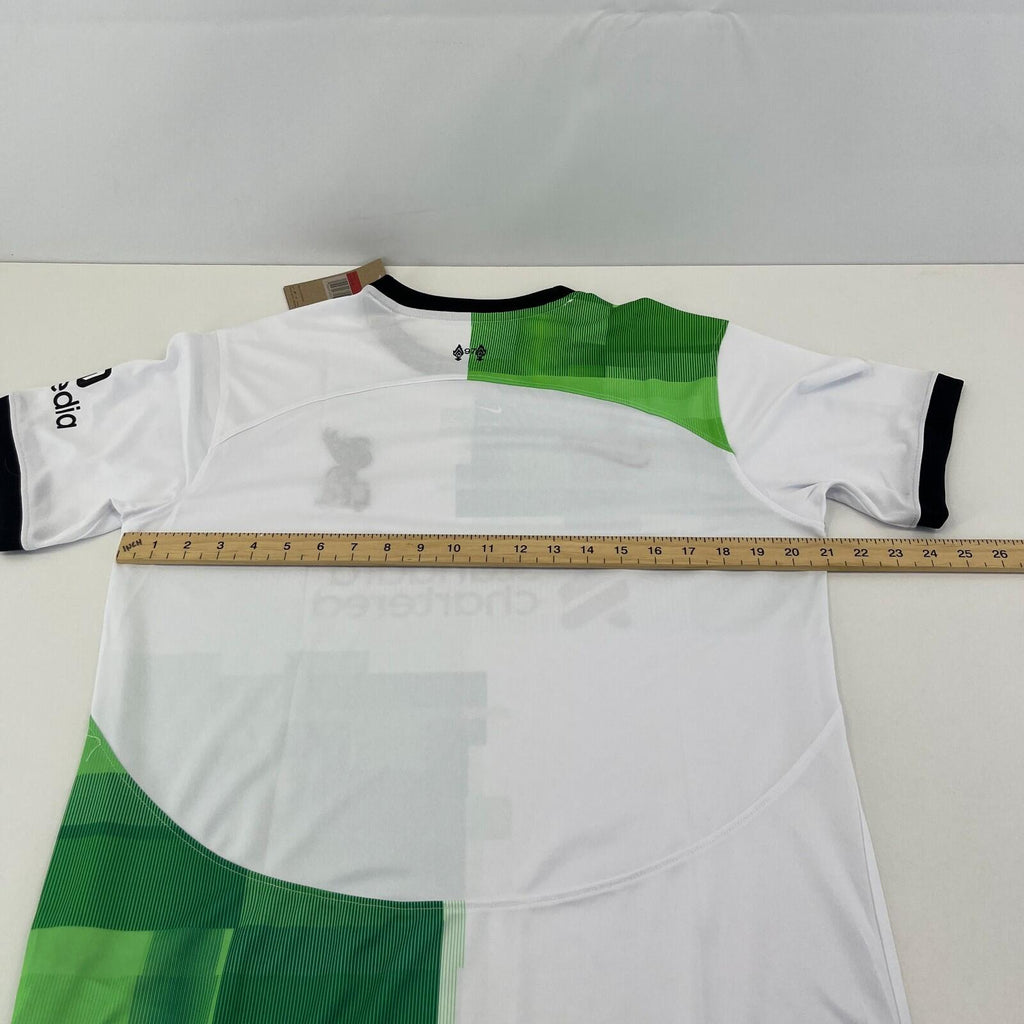 Nike Liverpool FC 2023-24 Away Shirt size Large Dri-Fit White Green