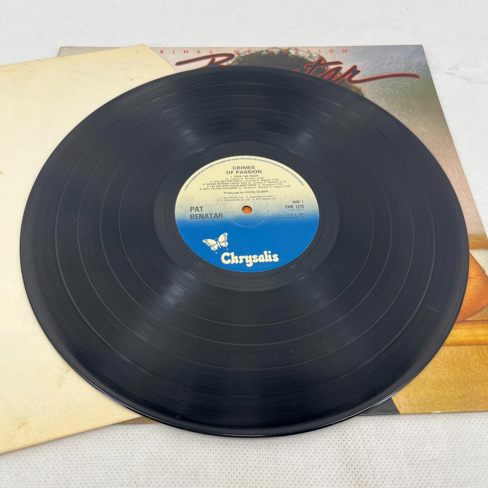 Pat Benatar Crimes of Passion 1980 12" LP chr1275 Original Vinyl Newwave Pop