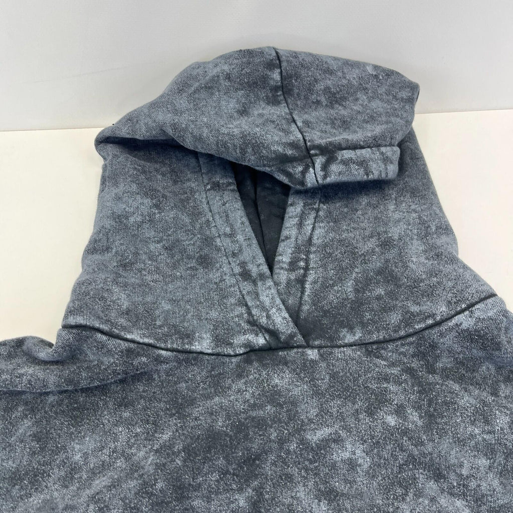 Drop Dead Distressed Look Grey Hoodie Zip Sleeves 100% Cotton Streetwear UK XL