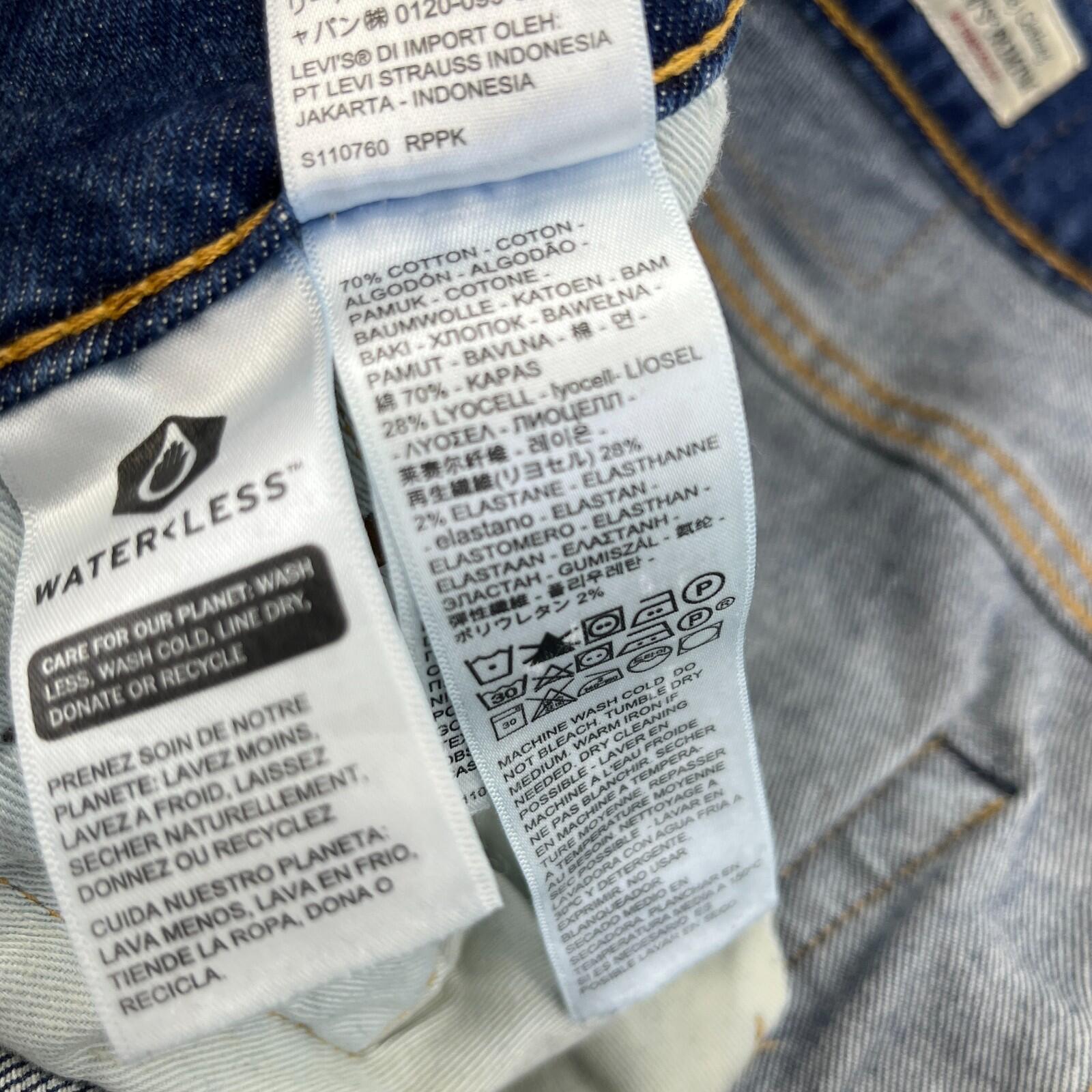 Levi's 512 Premium Big E Men's Jeans W32" L32" Blue Denim