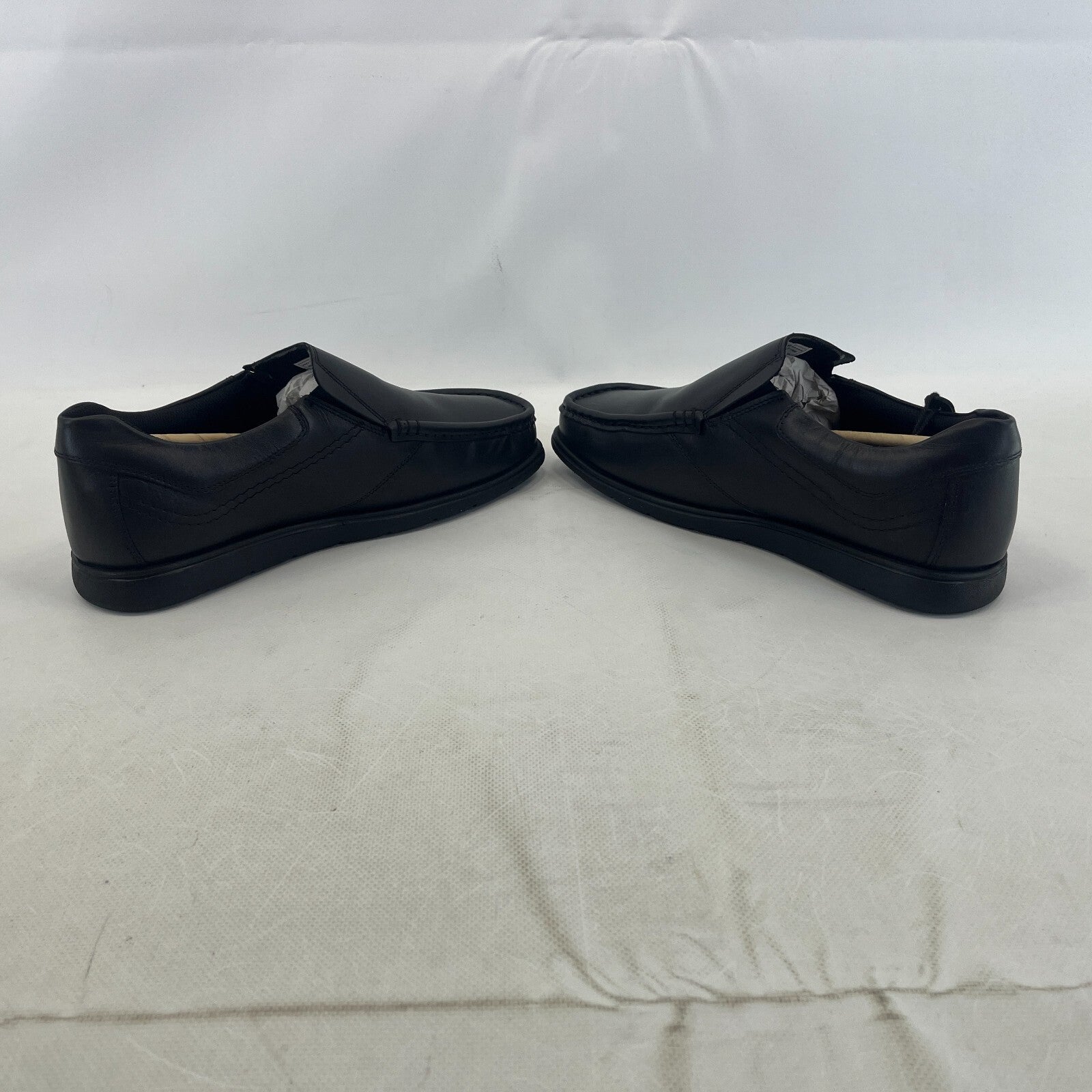 Pretty Green Waltham Slip On Shoes Moccasin Loafers Men's Black Leather size 9.5