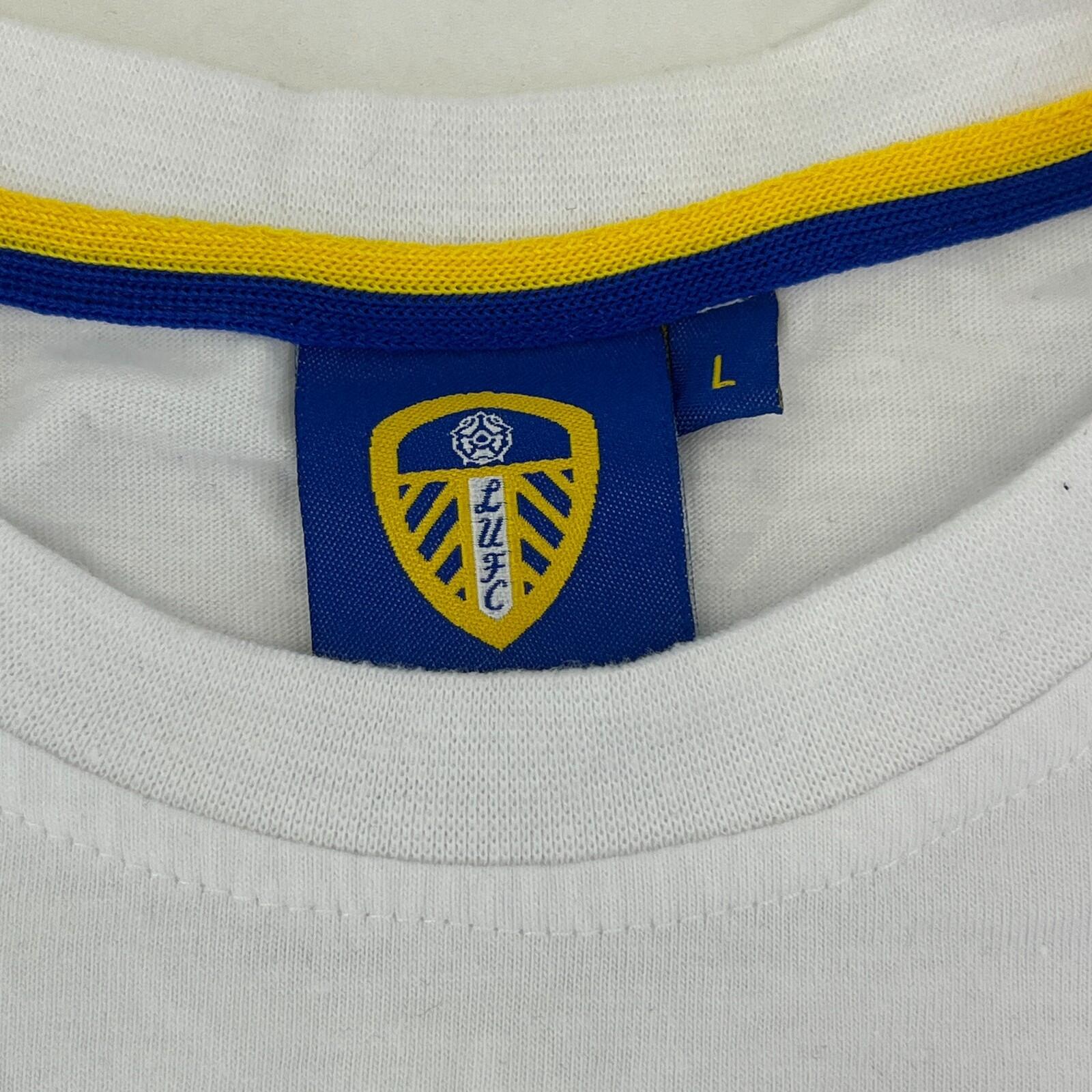 Leeds United Men's T-Shirt in White UK size Large