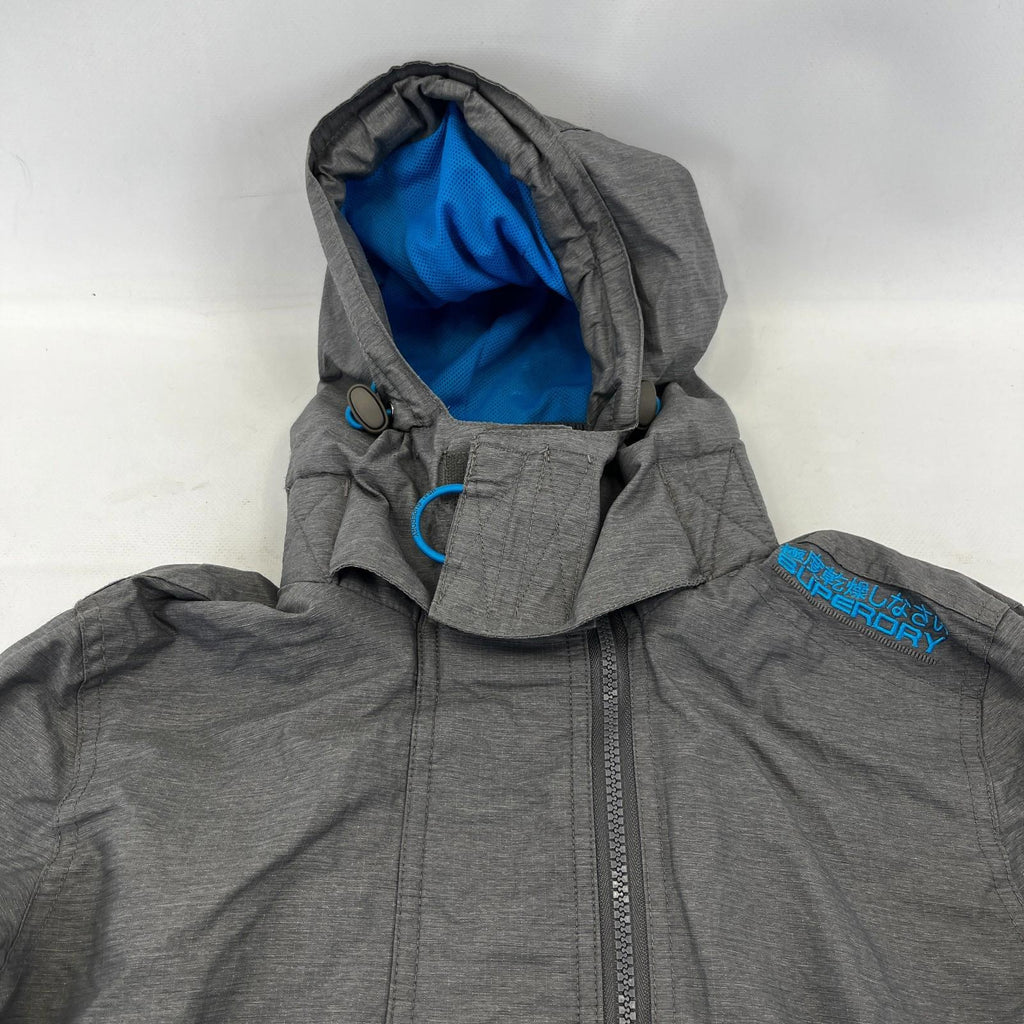 SuperDry Original Windcheater Jacket in Grey/Blue size Small Hooded