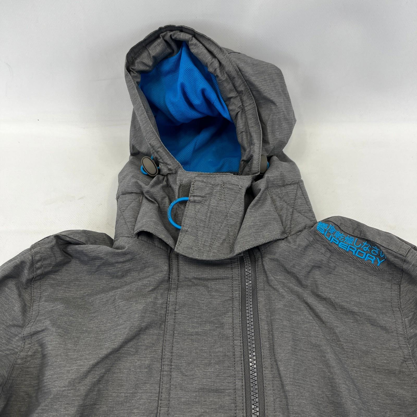 SuperDry Original Windcheater Jacket in Grey/Blue size Small Hooded