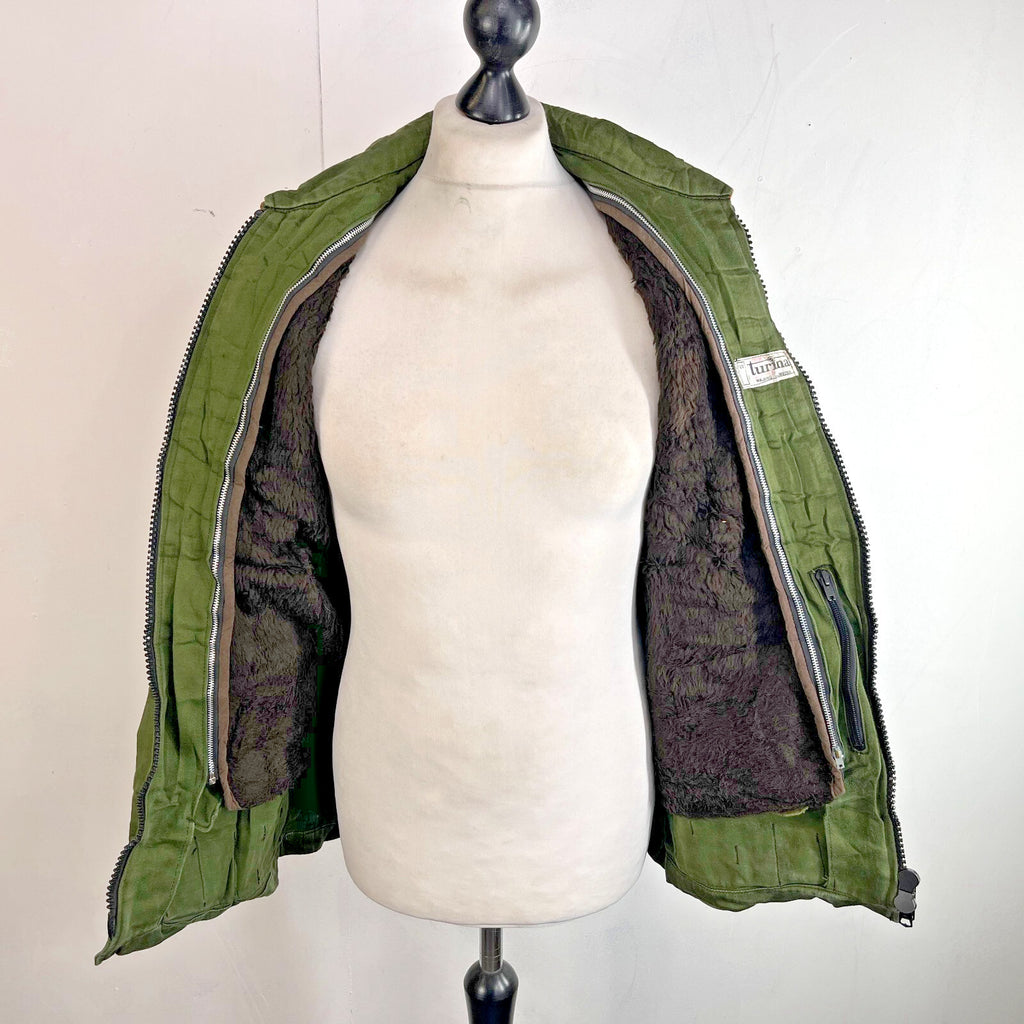 Vintage Turima Sweden Mens Hunting Jacket size Medium in Green inc Fleece Liner