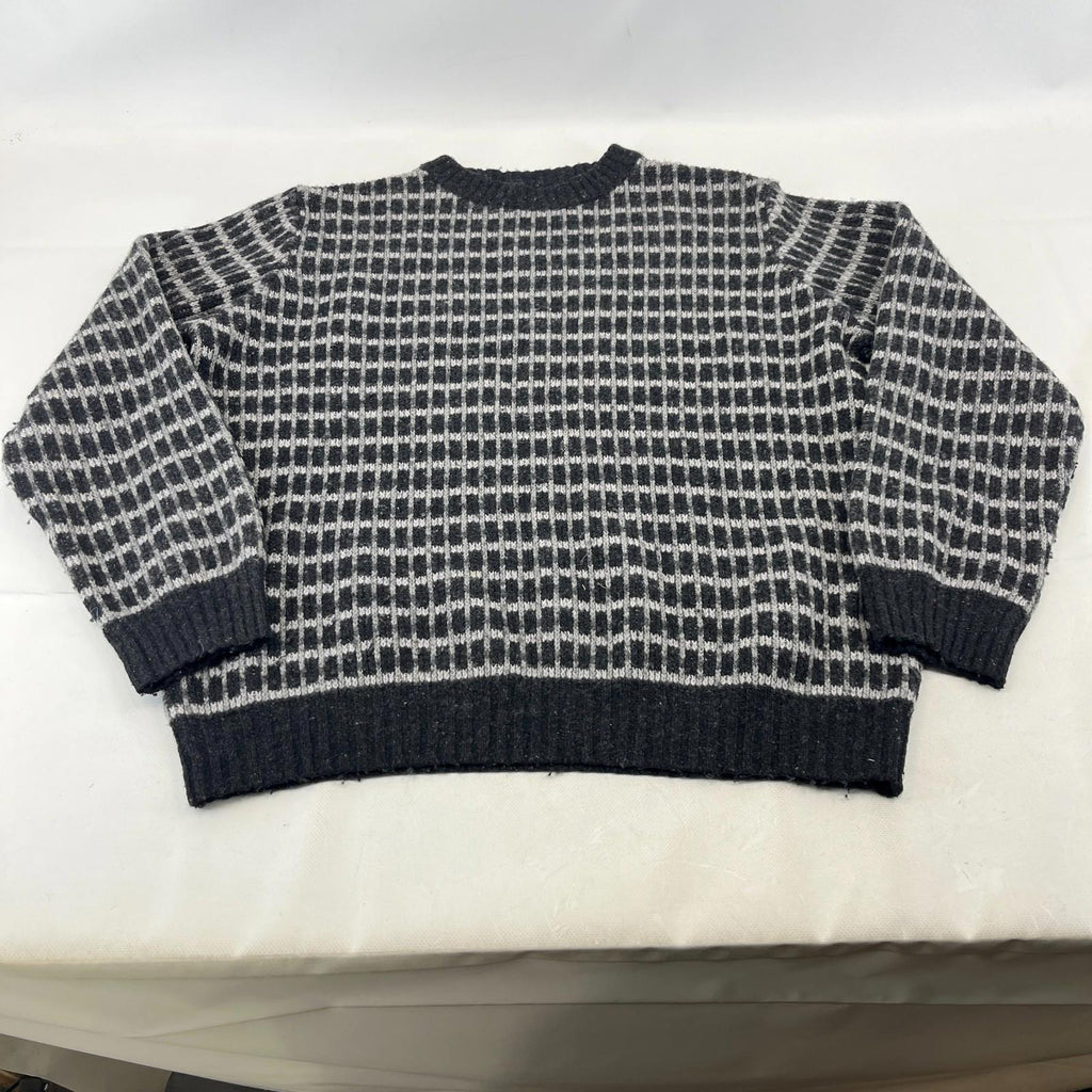 M&S Heritage Men's Jumper Sweater Chunky Knitwear size Large Black/White