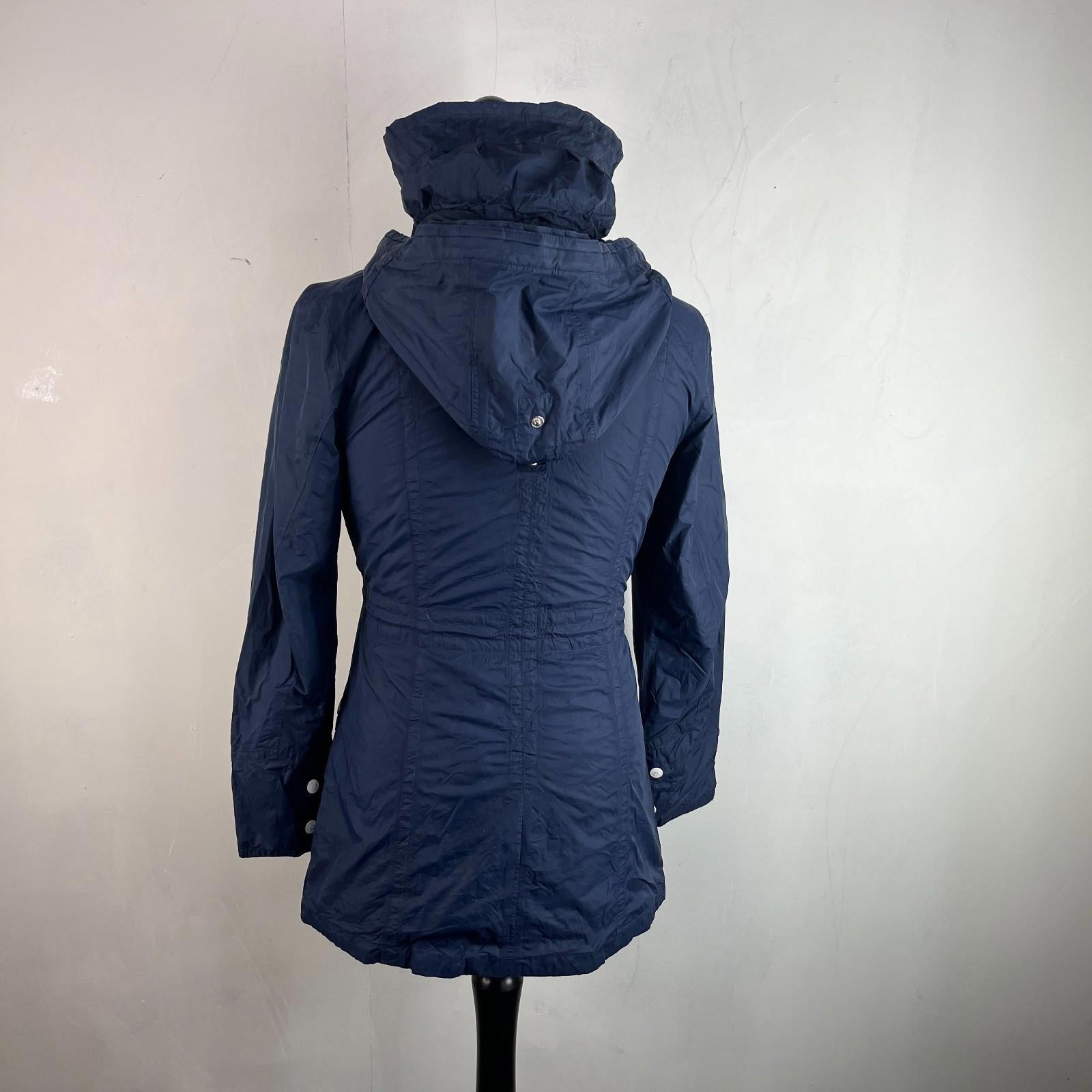 Henri Lloyd Waterproof Windbreaker Jacket Women’s Small Navy Blue + Stow Hood