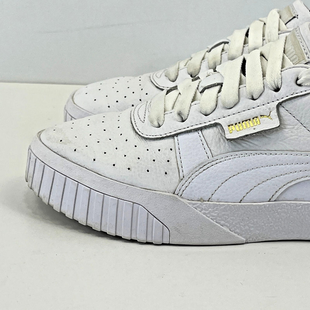 Puma Cali Chunky White Leather Trainers size UK 6  EU 39